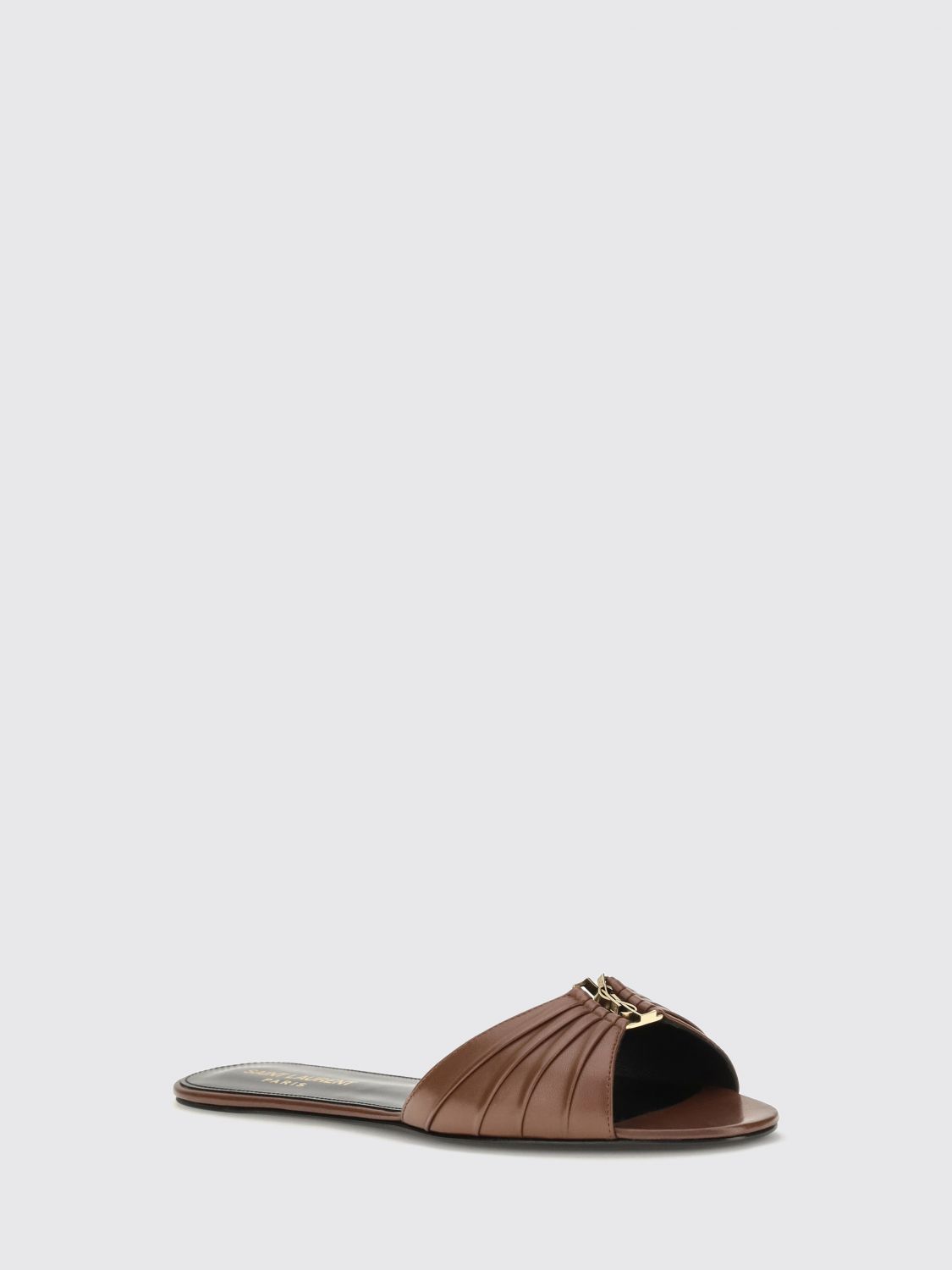 Saint Laurent Heeled Sandal Woman Brown SAINT LAURENT