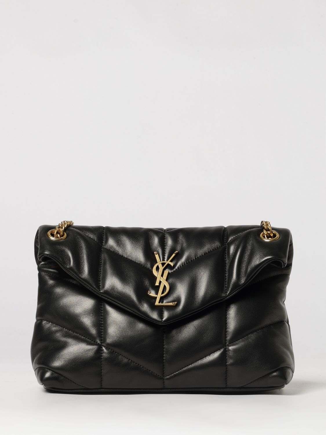 Saint Laurent Women Saint Laurent Puffer Matelasse Leather Shoulder Bag With Ysl Monogram SAINT LAURENT