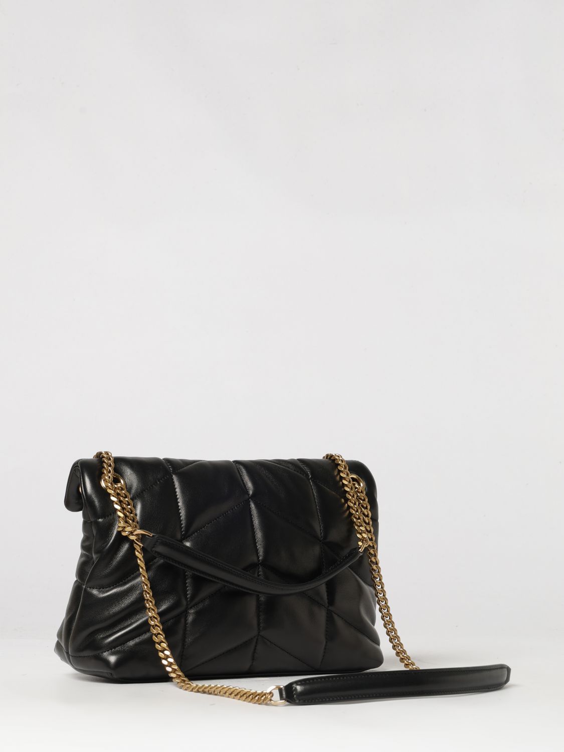Saint Laurent Women Saint Laurent Puffer Matelasse Leather Shoulder Bag With Ysl Monogram SAINT LAURENT