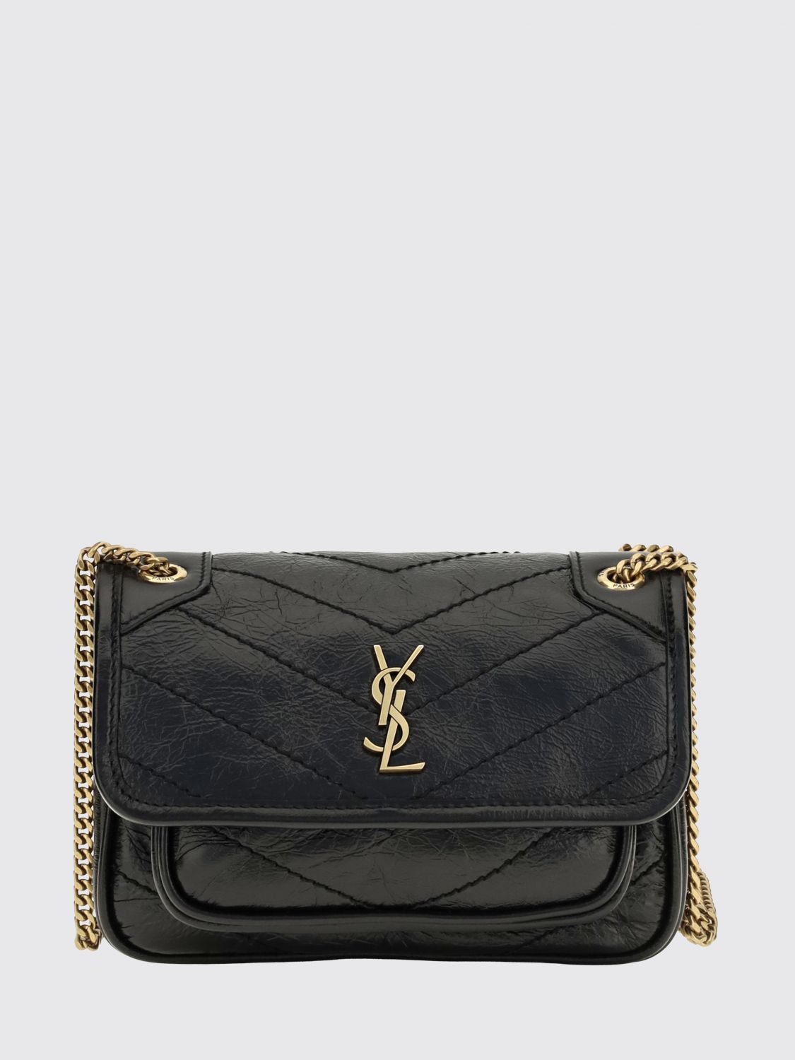 Saint Laurent Women Saint Laurent Niki Mini Bag In Quilted Calf Leather With Ysl Monogram SAINT LAURENT
