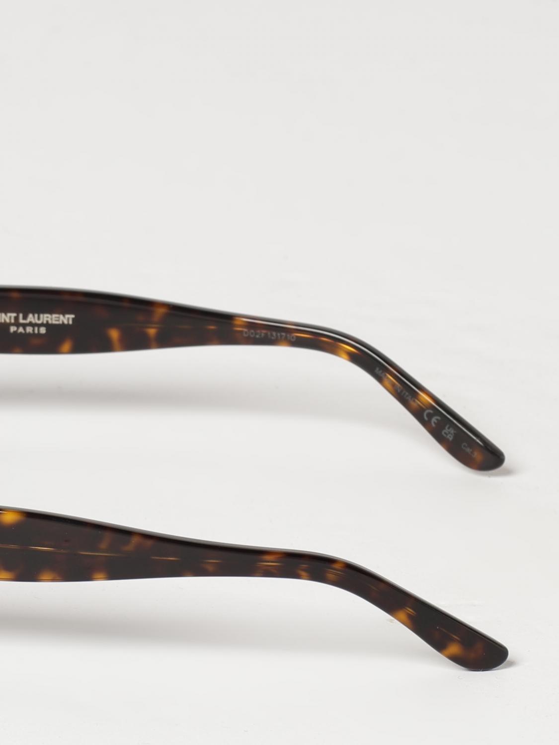 Oval Tortoiseshell Acetate Sunglasses Saint Laurent With Ysl Monogram SAINT LAURENT