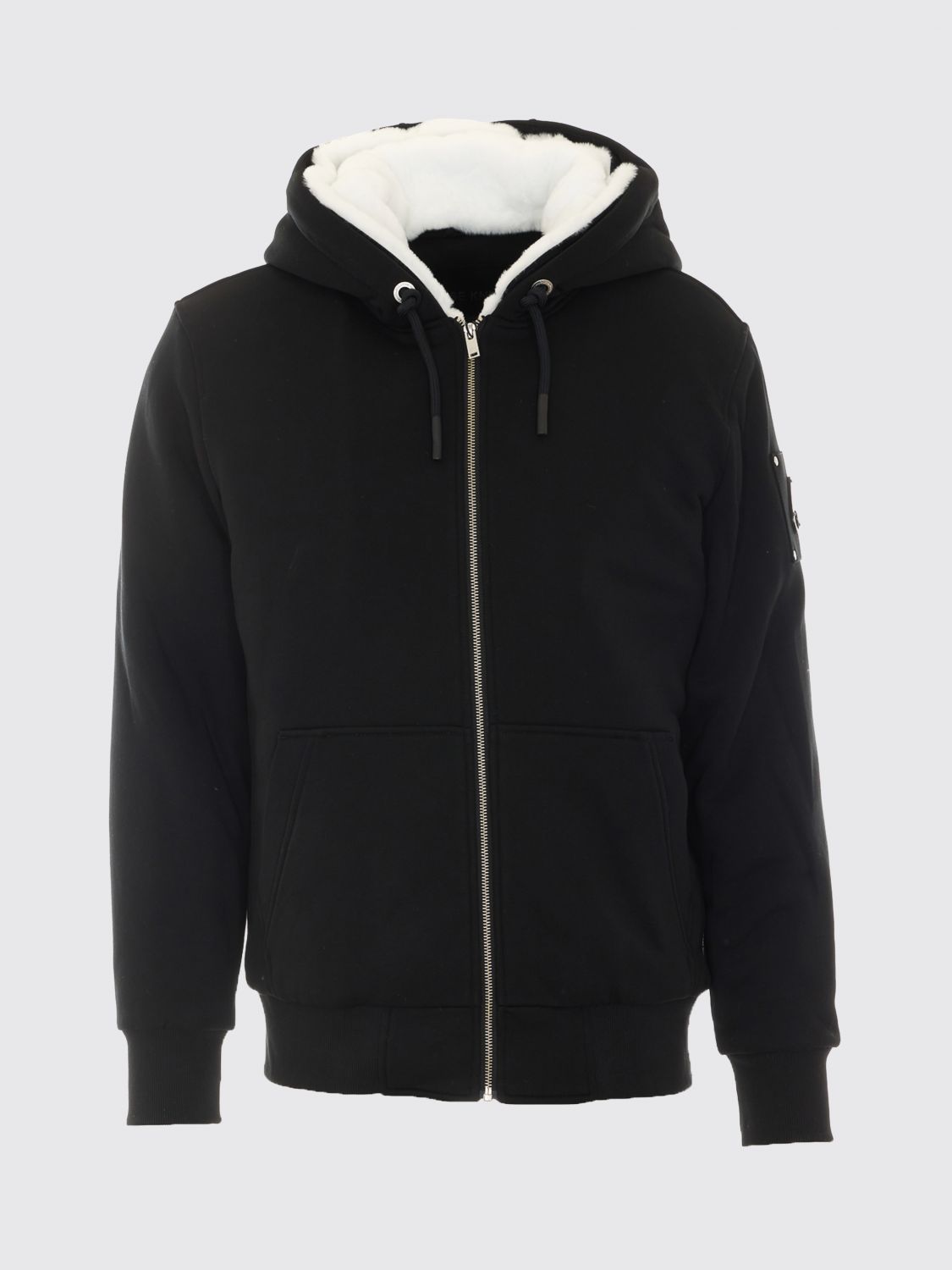 Moose Knuckles Men Cotton-Blend Hooded Zip-Up Sweatshirt Moose Knuckles With Kangaroo Pocket MOOSE KNUCKLES