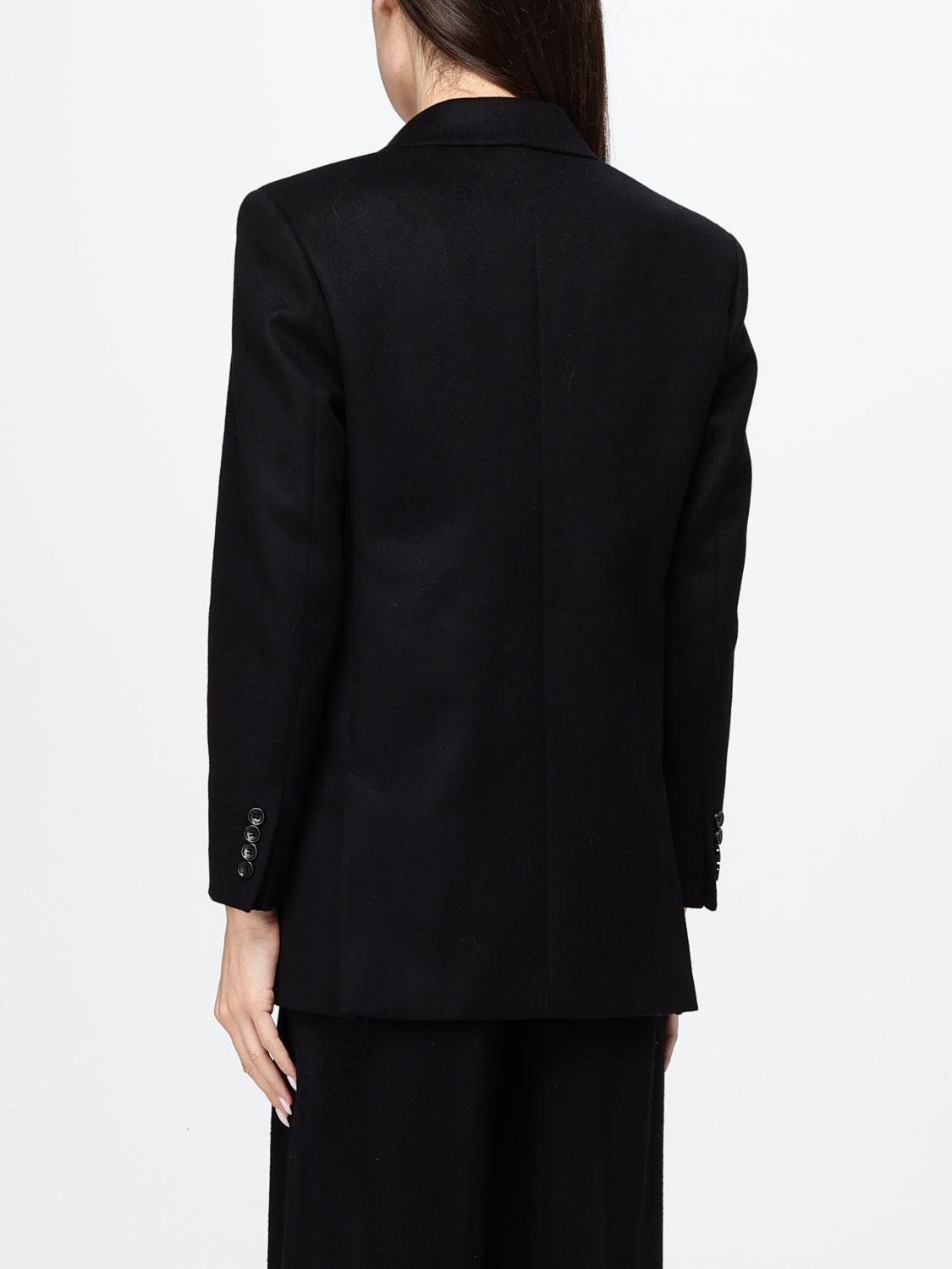 Max Mara Women Max Mara Double-Breasted Pure Virgin Wool Blazer With Peak Lapels And Button Closure MAX MARA