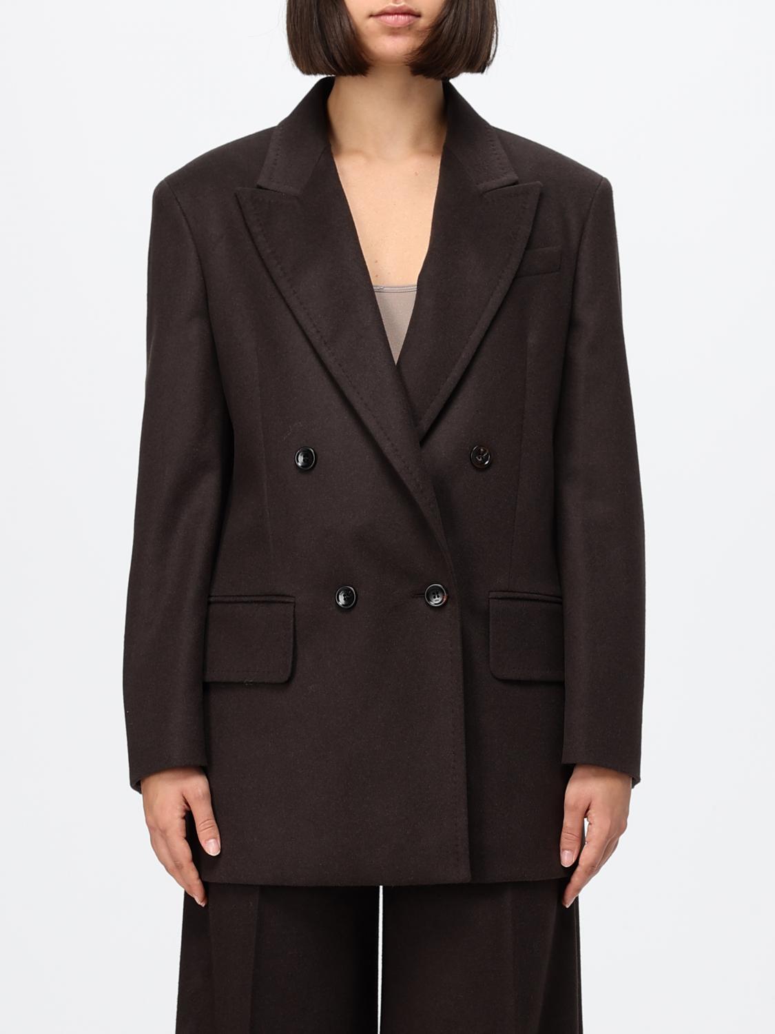 Max Mara Women Max Mara Double-Breasted Pure Virgin Wool Blazer With Peak Lapels And Button Closure MAX MARA