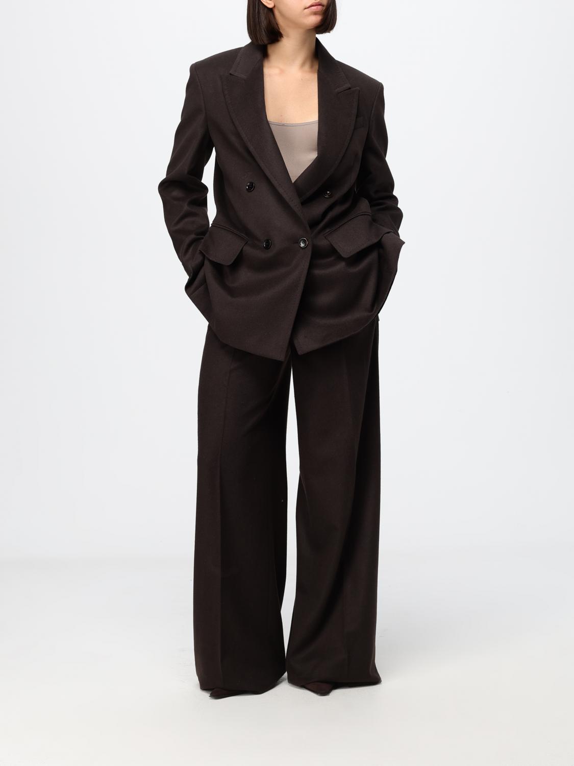 Max Mara Women Max Mara Double-Breasted Pure Virgin Wool Blazer With Peak Lapels And Button Closure MAX MARA