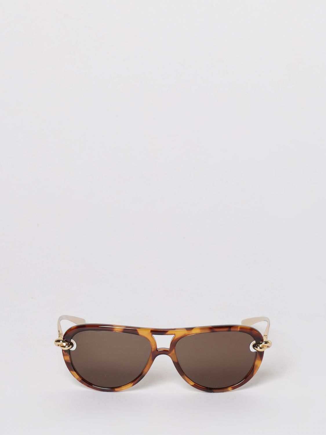 Bottega Veneta Women Bottega Veneta Knot Aviator Sunglasses In Metal And Acetate BOTTEGA VENETA