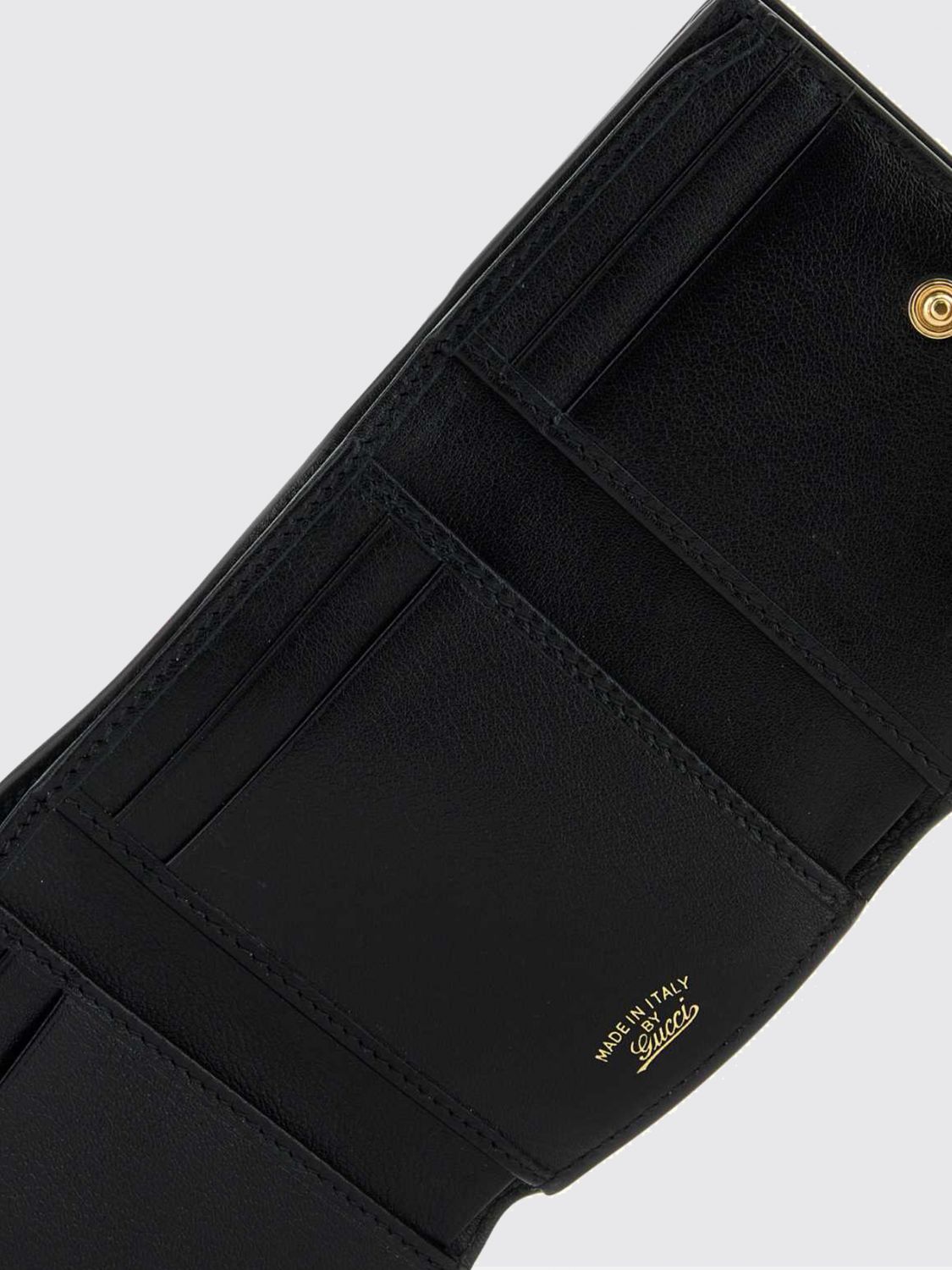 Gucci Women Gucci Horsebit Web Trifold Calfskin Wallet With Web Detail GUCCI