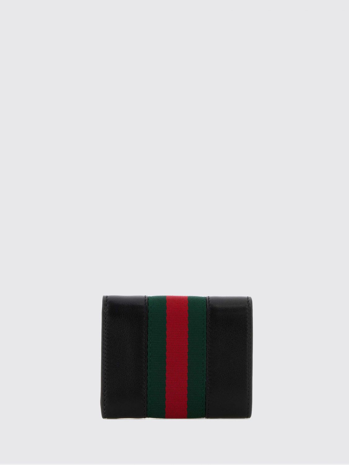 Gucci Women Gucci Horsebit Web Trifold Calfskin Wallet With Web Detail GUCCI