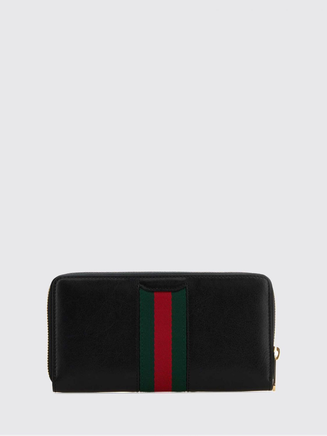 Gucci Women Gucci Horsebit Web Continental Calfskin Zip Wallet GUCCI