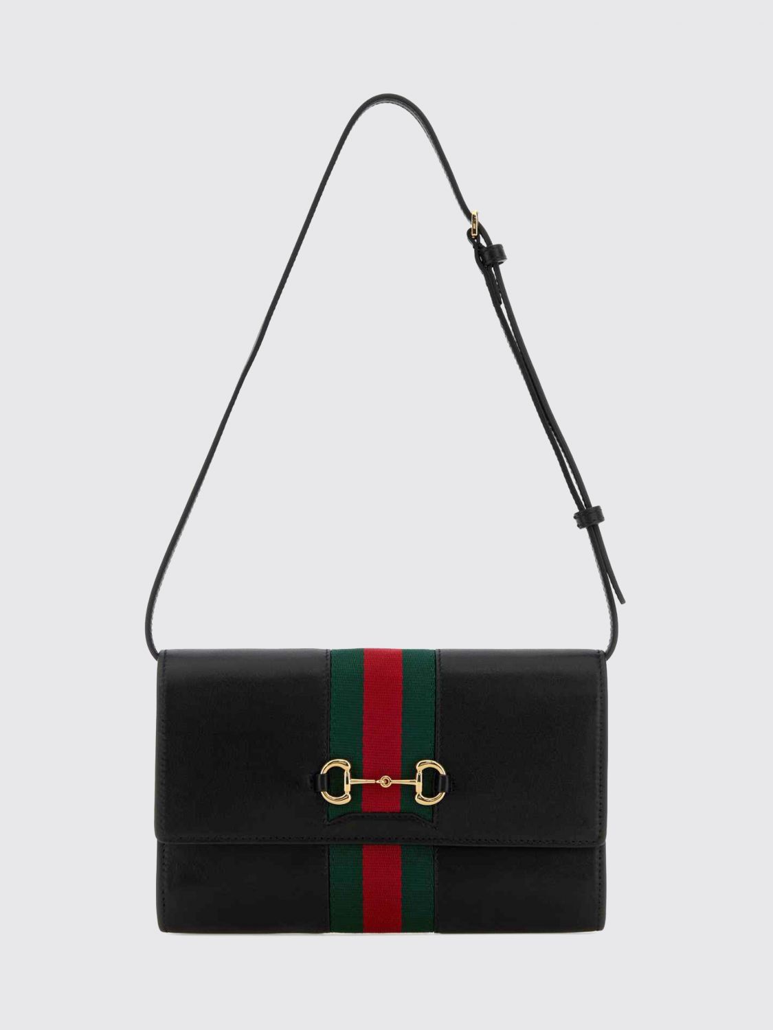 Gucci Women Gucci Horsebit Web Mini Leather Crossbody Bag With Stripe Detail GUCCI
