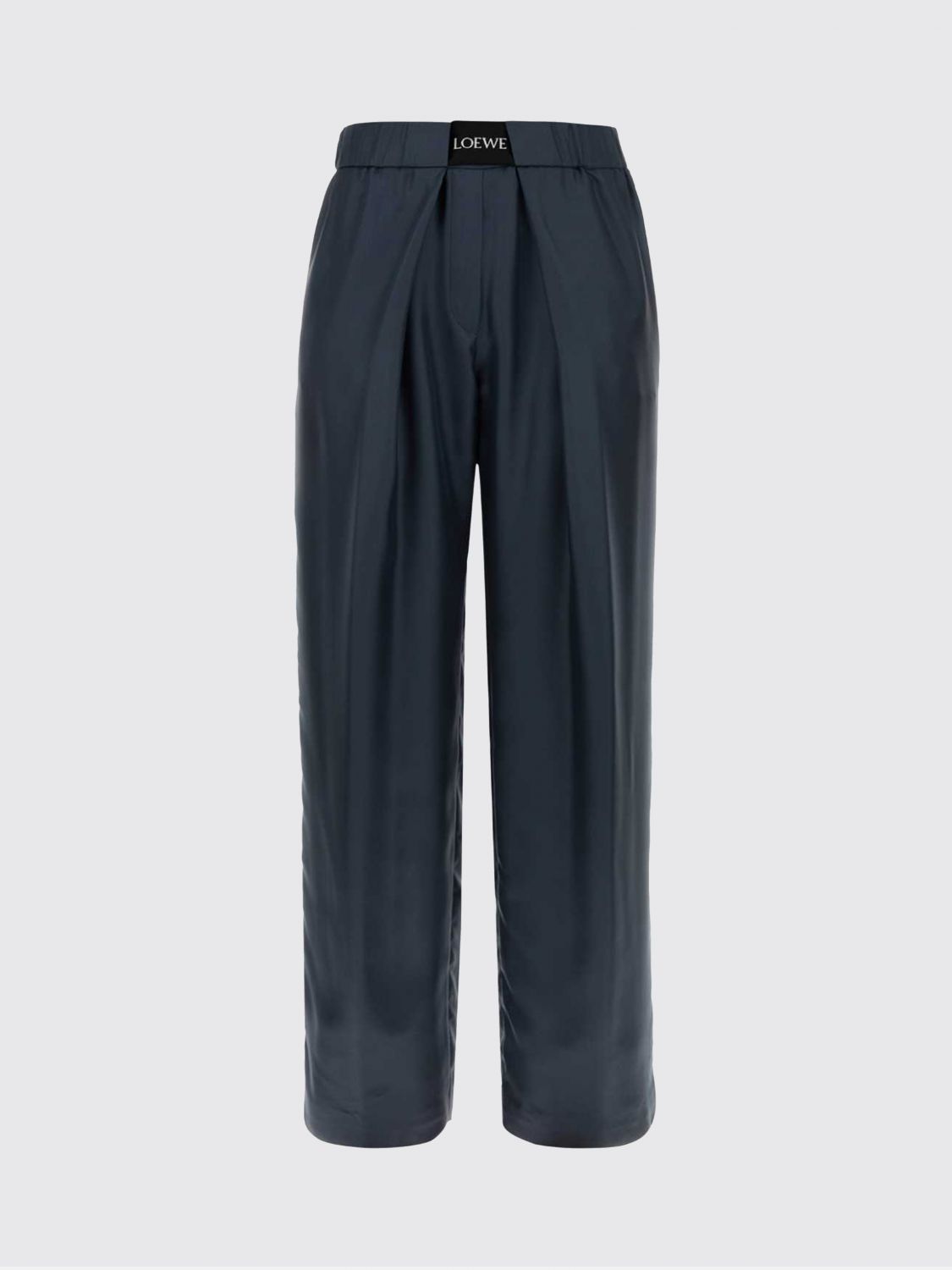 Loewe Women Wide-Leg Silk Trousers Loewe With High Elasticated Waist LOEWE