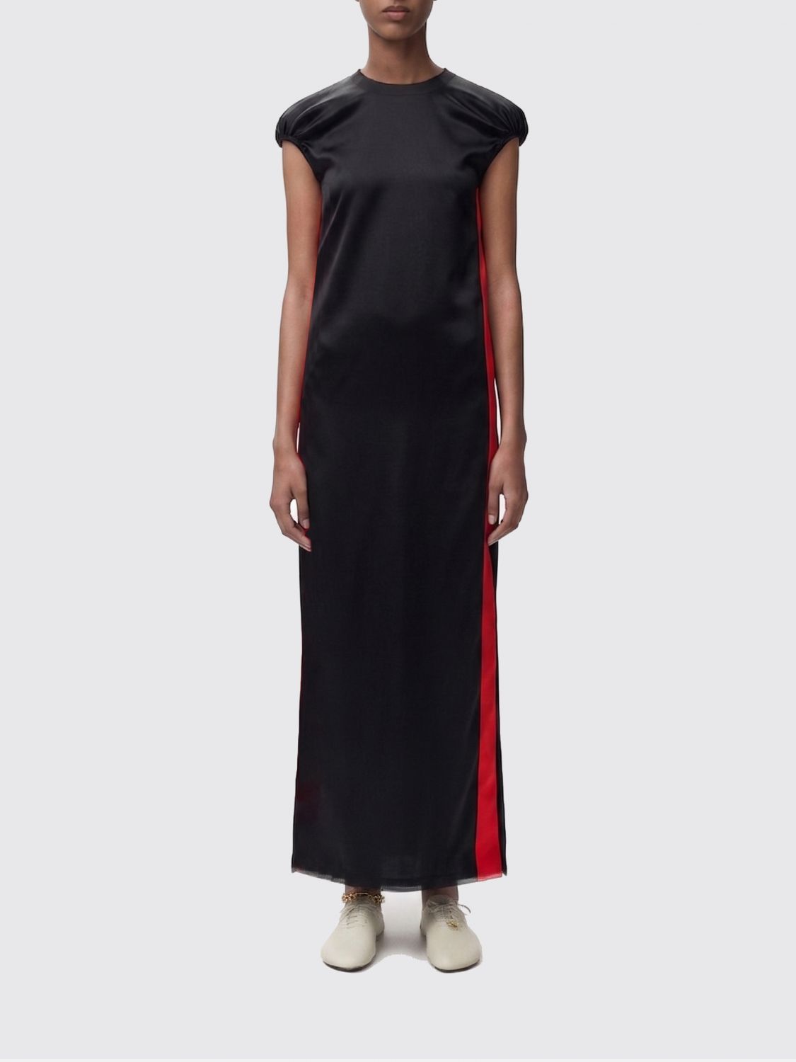 Loewe Women Midi Silk Tunic Loewe With Satin Side Bands LOEWE