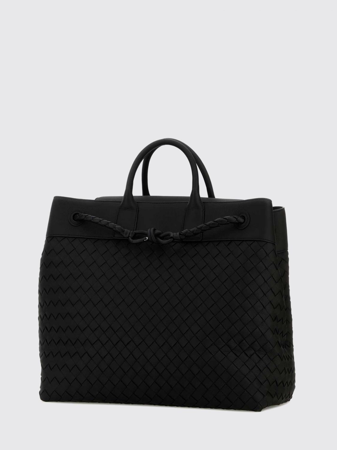 Bottega Veneta Men Bottega Veneta Men's Andiamo Bag In Deer Leather With Intrecciato Weave BOTTEGA VENETA