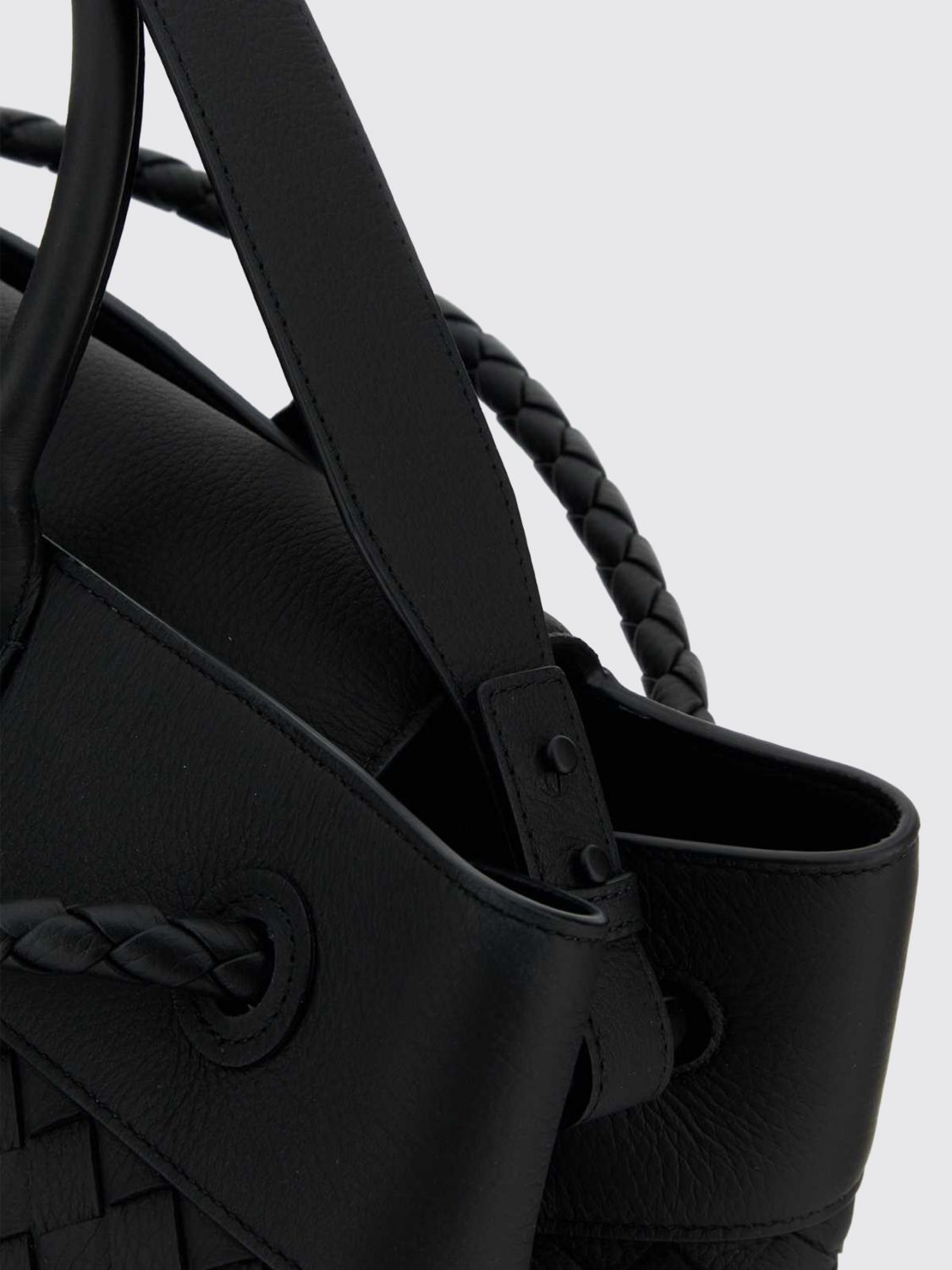 Bottega Veneta Men Bottega Veneta Men's Andiamo Bag In Deer Leather With Intrecciato Weave BOTTEGA VENETA