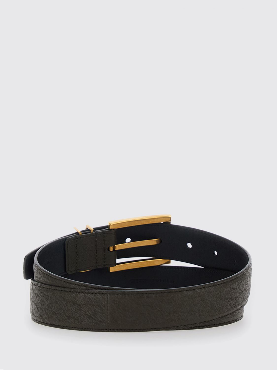 Saint Laurent Women Saint Laurent Cassandre Embossed Leather Belt With Ysl Monogram SAINT LAURENT