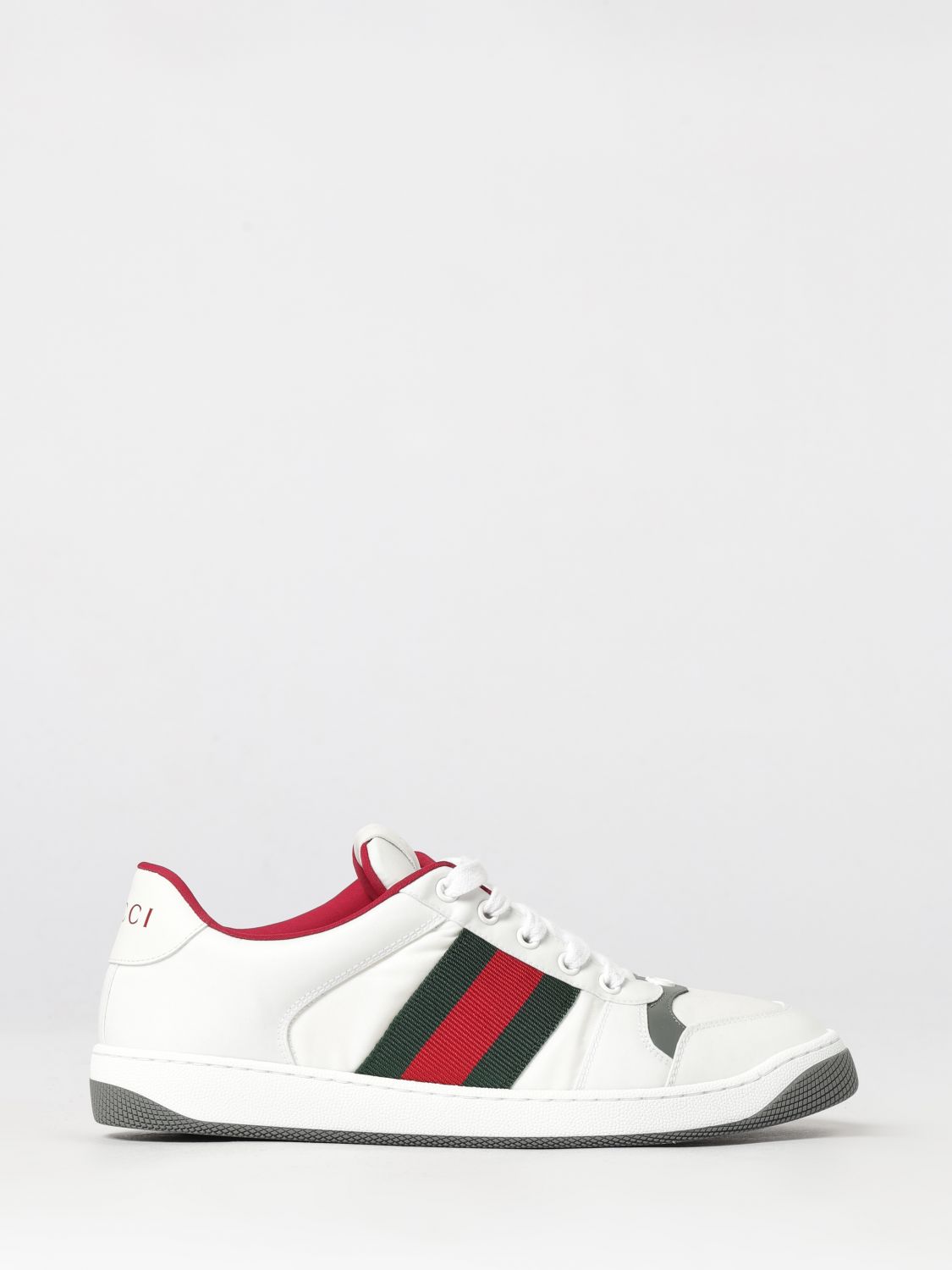 Screener Sneakers Gucci In Nylon And Leather With Web Detail And A Rubber Sole GUCCI