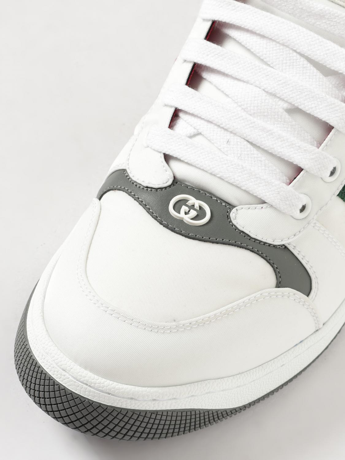 Gucci Men Screener Sneakers Gucci In Nylon And Leather With Web Detail And A Rubber Sole GUCCI