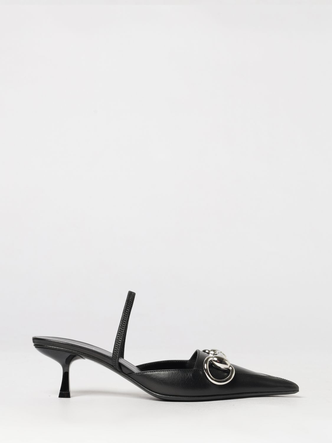 Boulevard Leather Slingback Pumps Gucci With A Mid Heel And Horsebit Detail GUCCI
