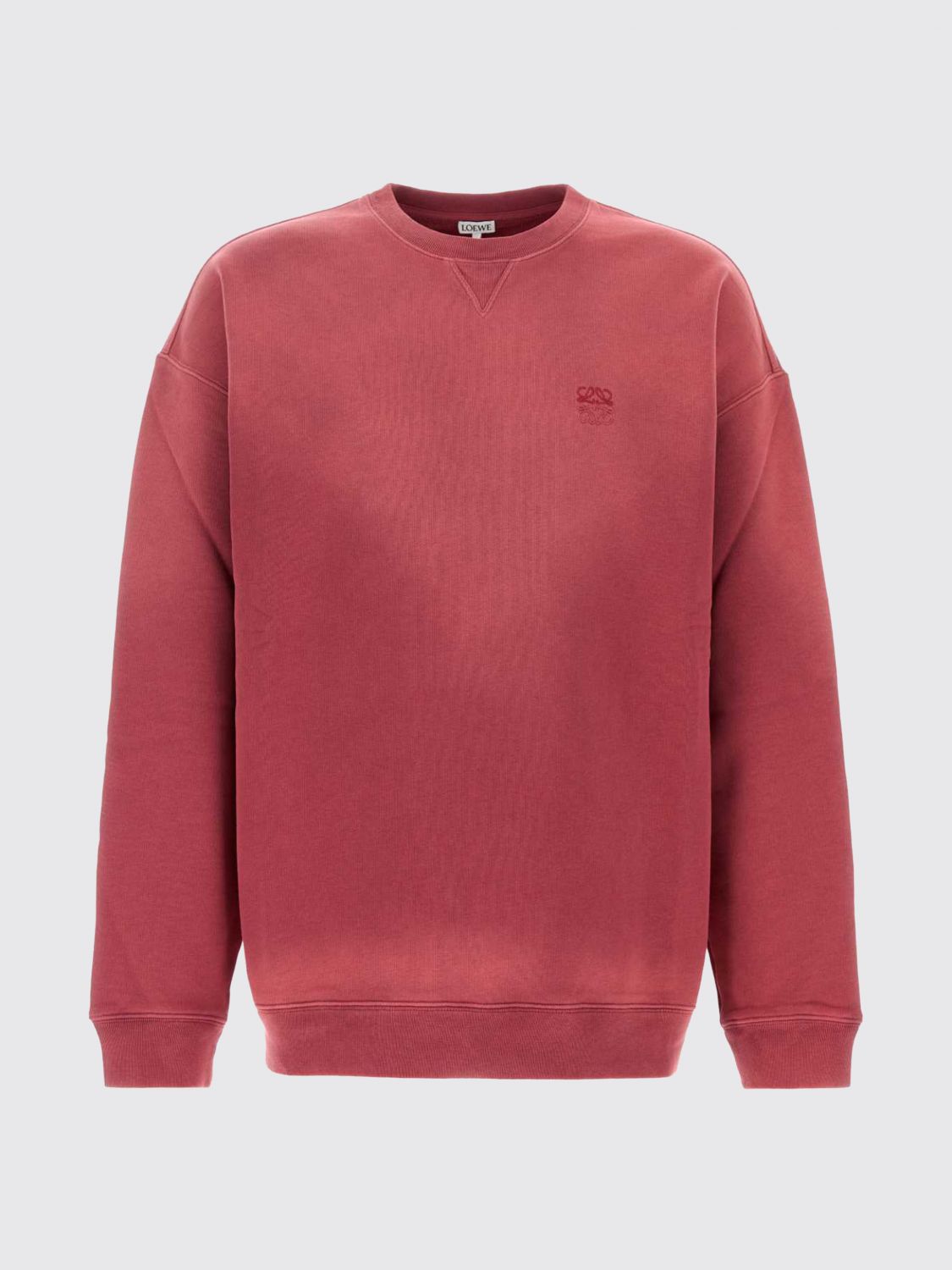 Loewe Men Crewneck Jumper Loewe In Cotton With Tone-On-Tone Embroidered Anagram LOEWE