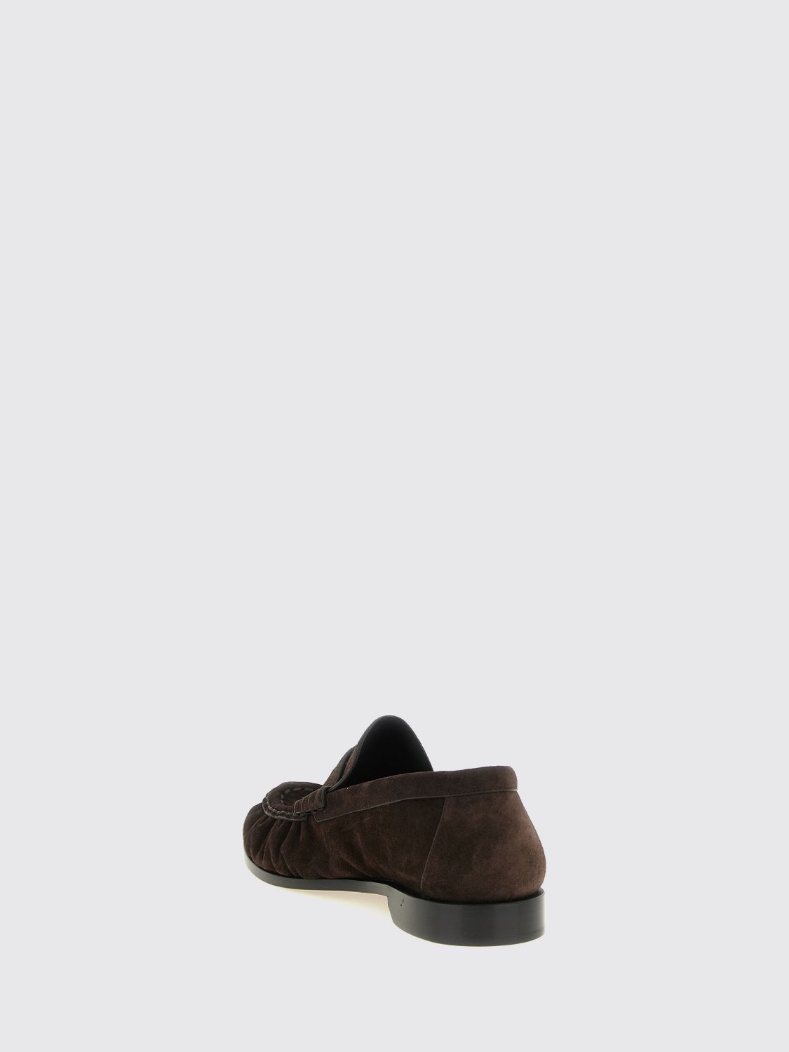 Saint Laurent Men Saint Laurent Le Loafer Suede Penny Loafers With Ysl Monogram SAINT LAURENT