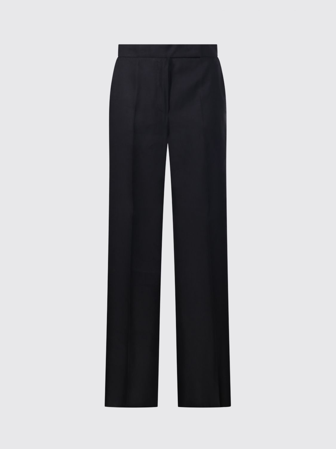 Max Mara Women High-Waisted Straight Leg Trousers Max Mara In Linen And Silk MAX MARA