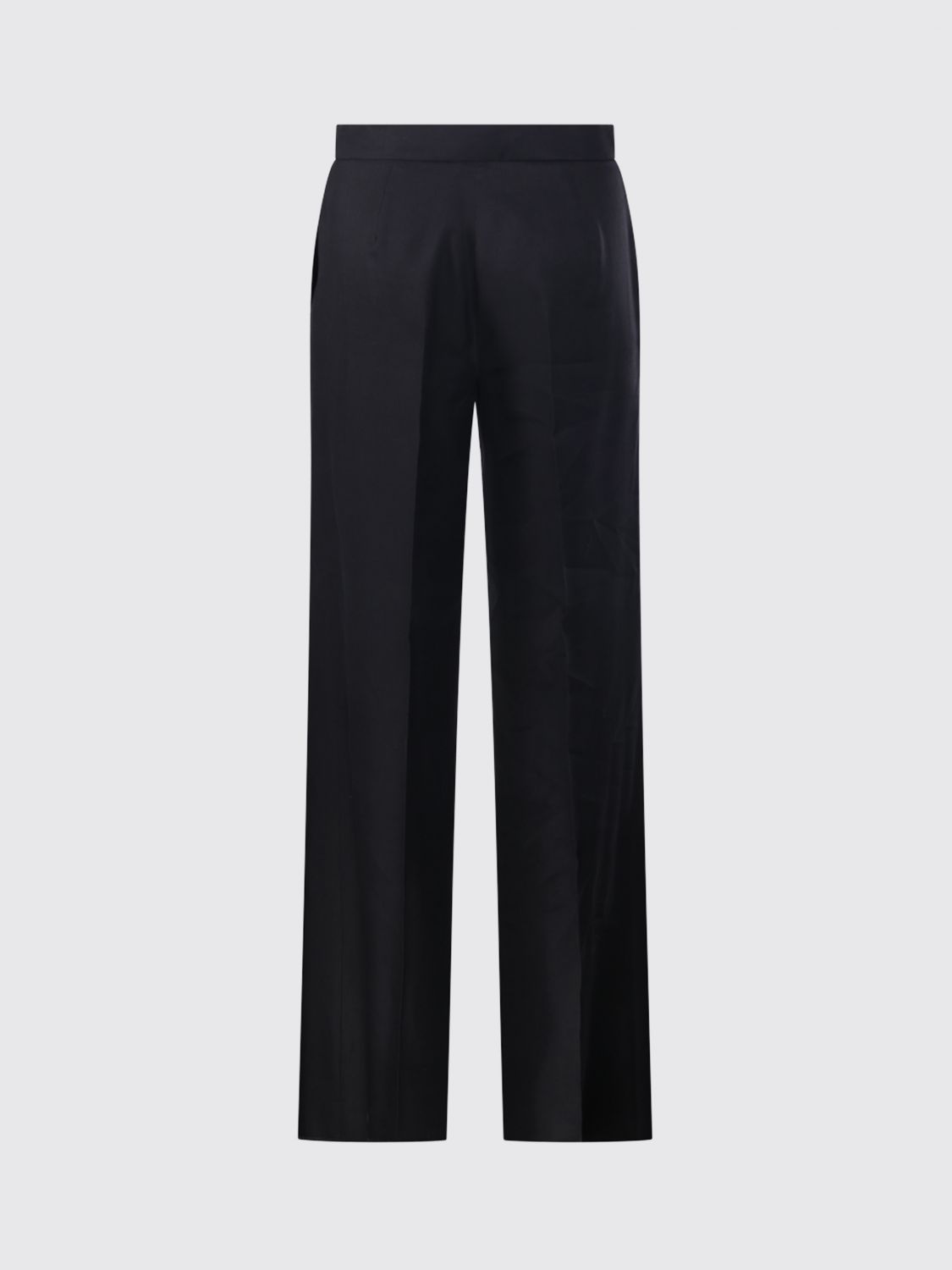 Max Mara Women High-Waisted Straight Leg Trousers Max Mara In Linen And Silk MAX MARA