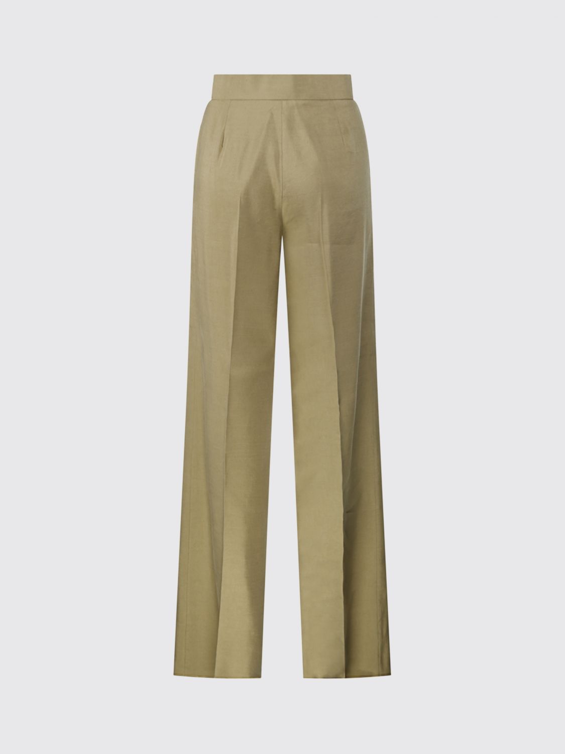 Max Mara Women High-Waisted Straight Leg Trousers Max Mara In Linen And Silk MAX MARA