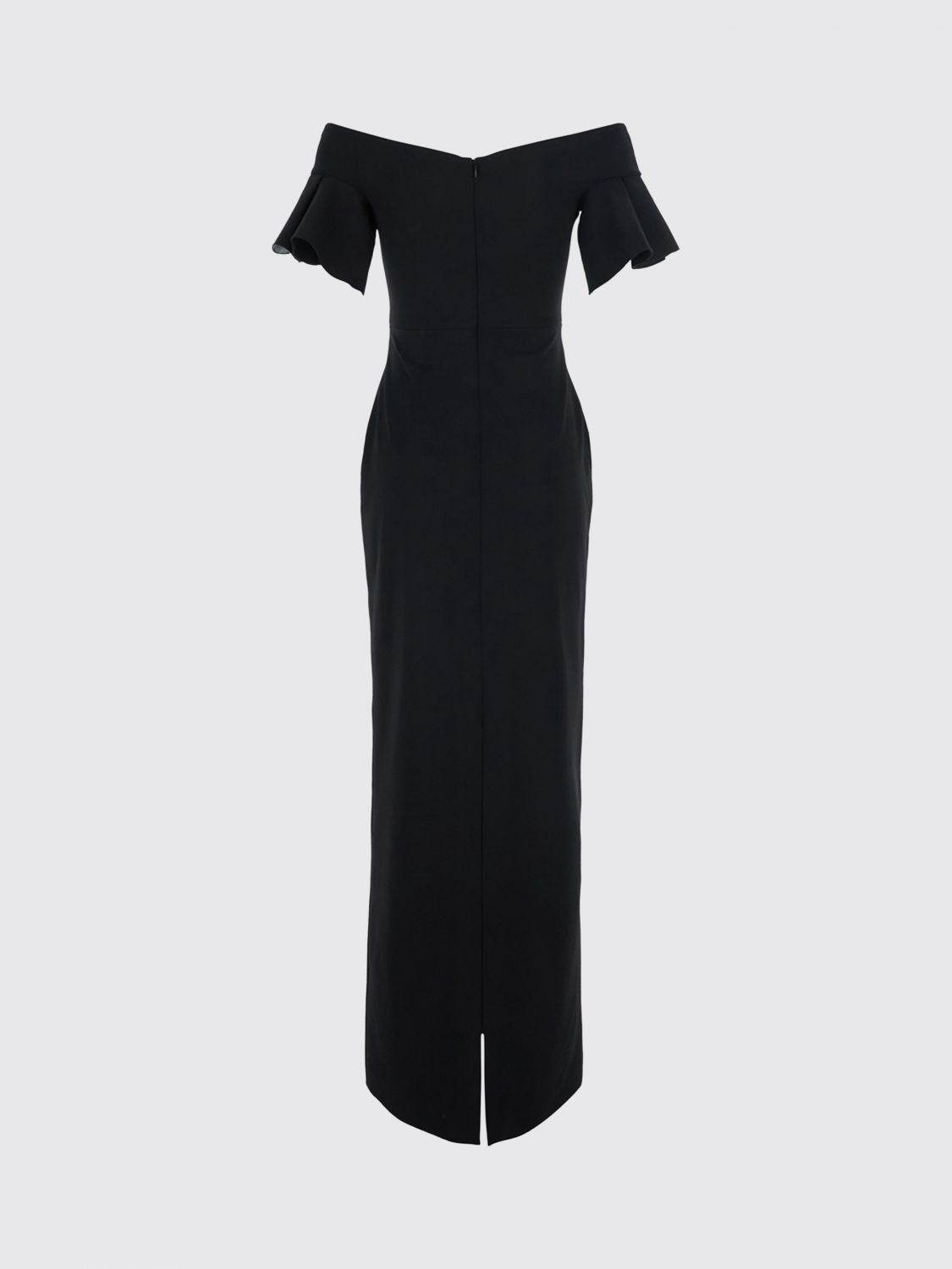 Solace London Women Solace London Long Slim Fit Sheath Dress With Straight Neckline SOLACE LONDON