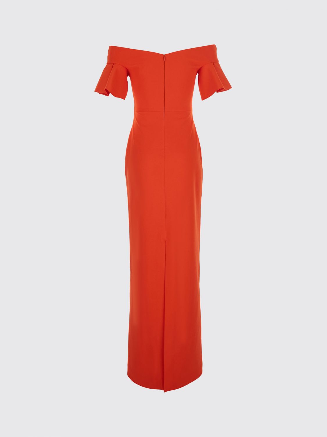 Solace London Women Solace London Long Slim Fit Sheath Dress With Straight Neckline SOLACE LONDON