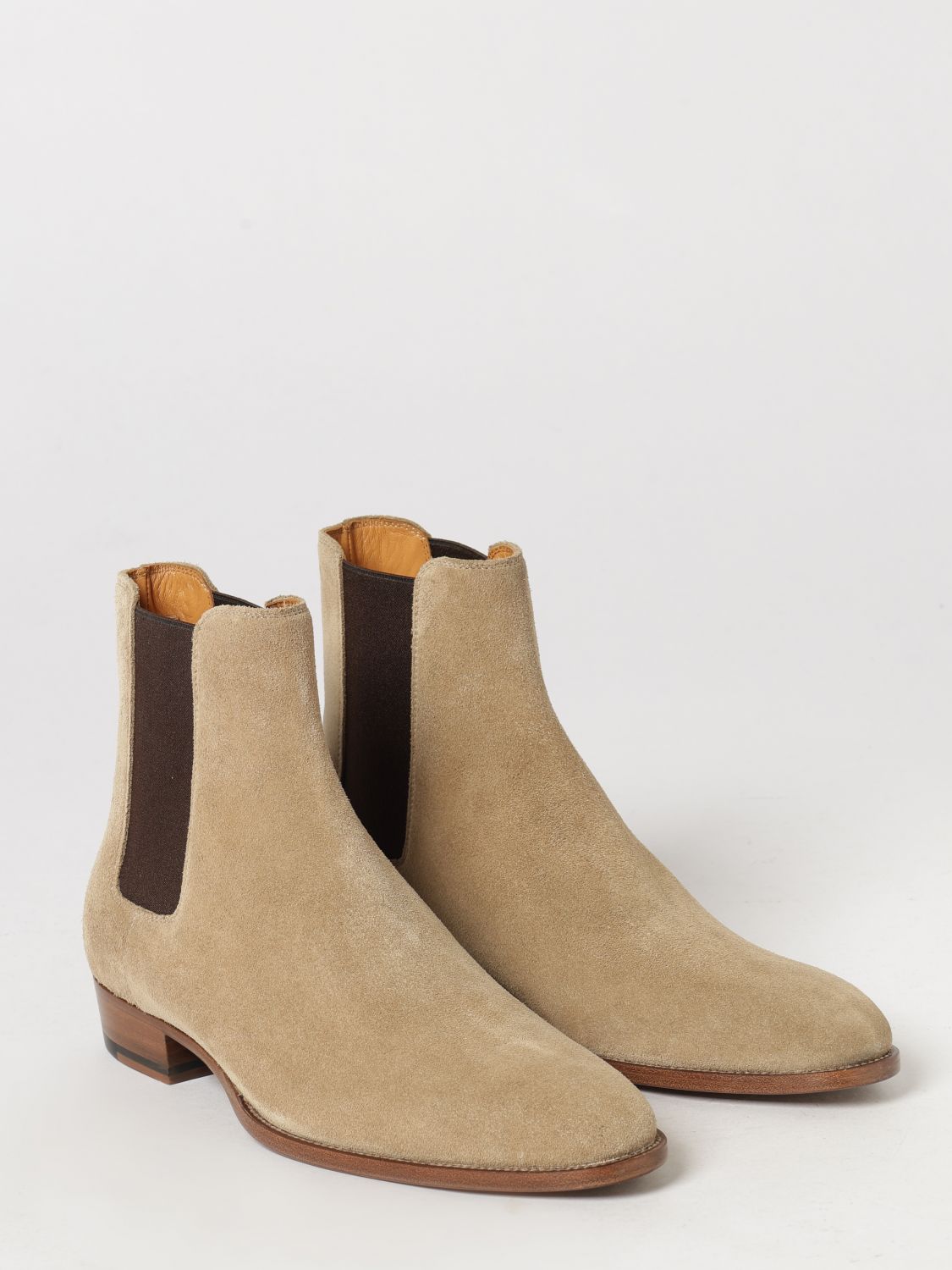 Suede Chelsea Boots Saint Laurent With Round Toe SAINT LAURENT