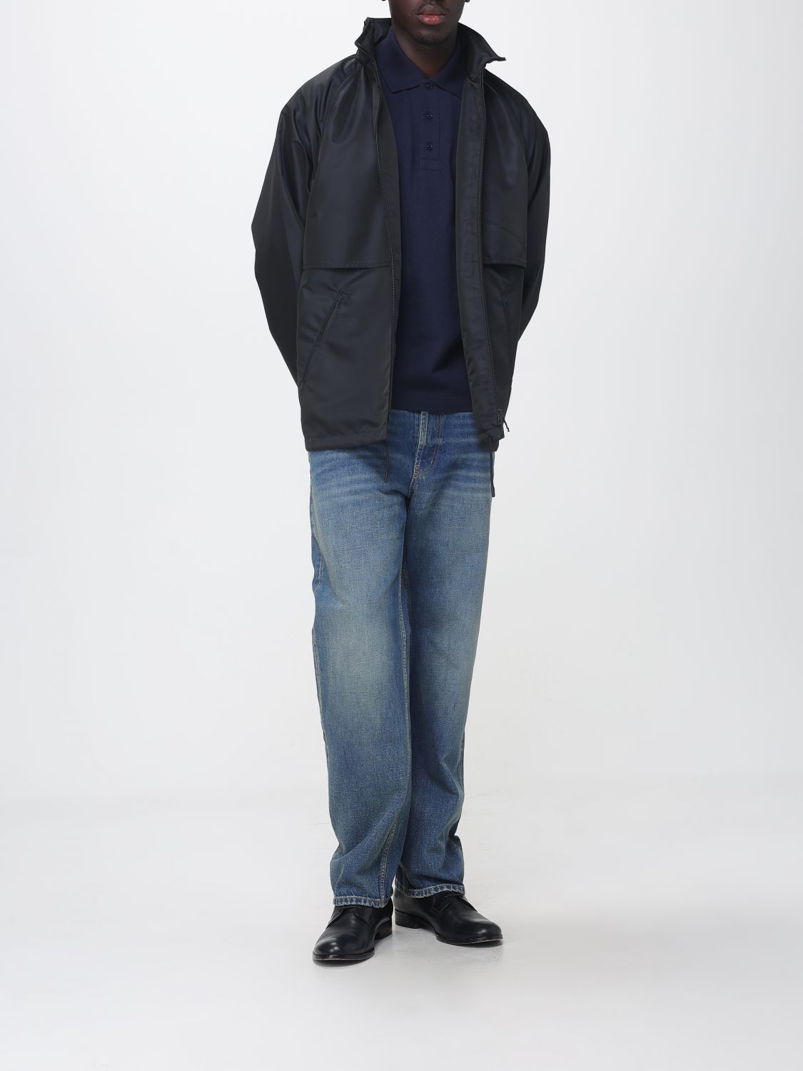 Saint Laurent Men Saint Laurent Relaxed Fit Cotton Polo Shirt With Patch Pocket And Tonal Logo SAINT LAURENT