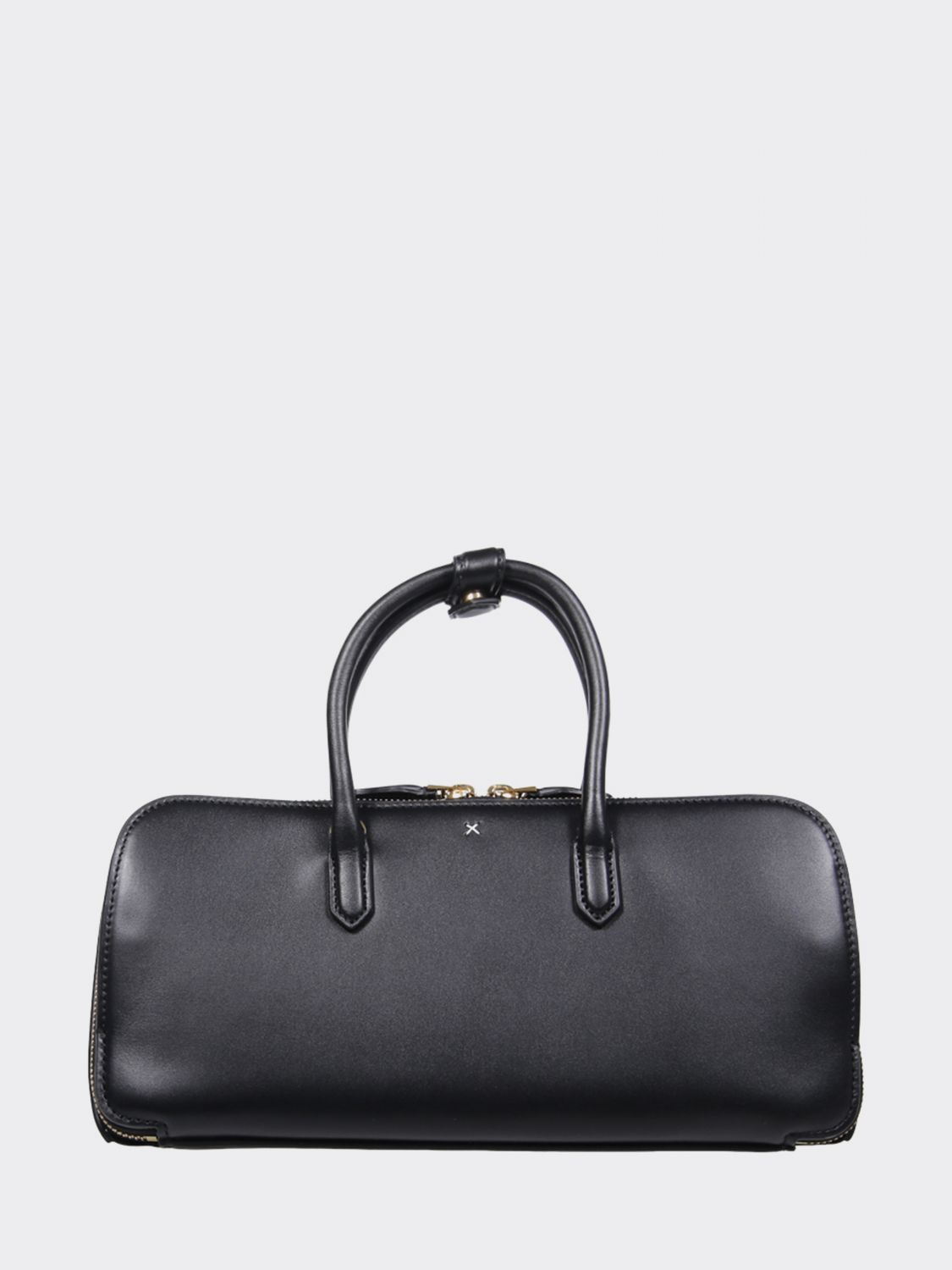 AlaiA Women Small Leather Handbag AlaiA With Double Tubular Handle And Logo Charm ALAIA
