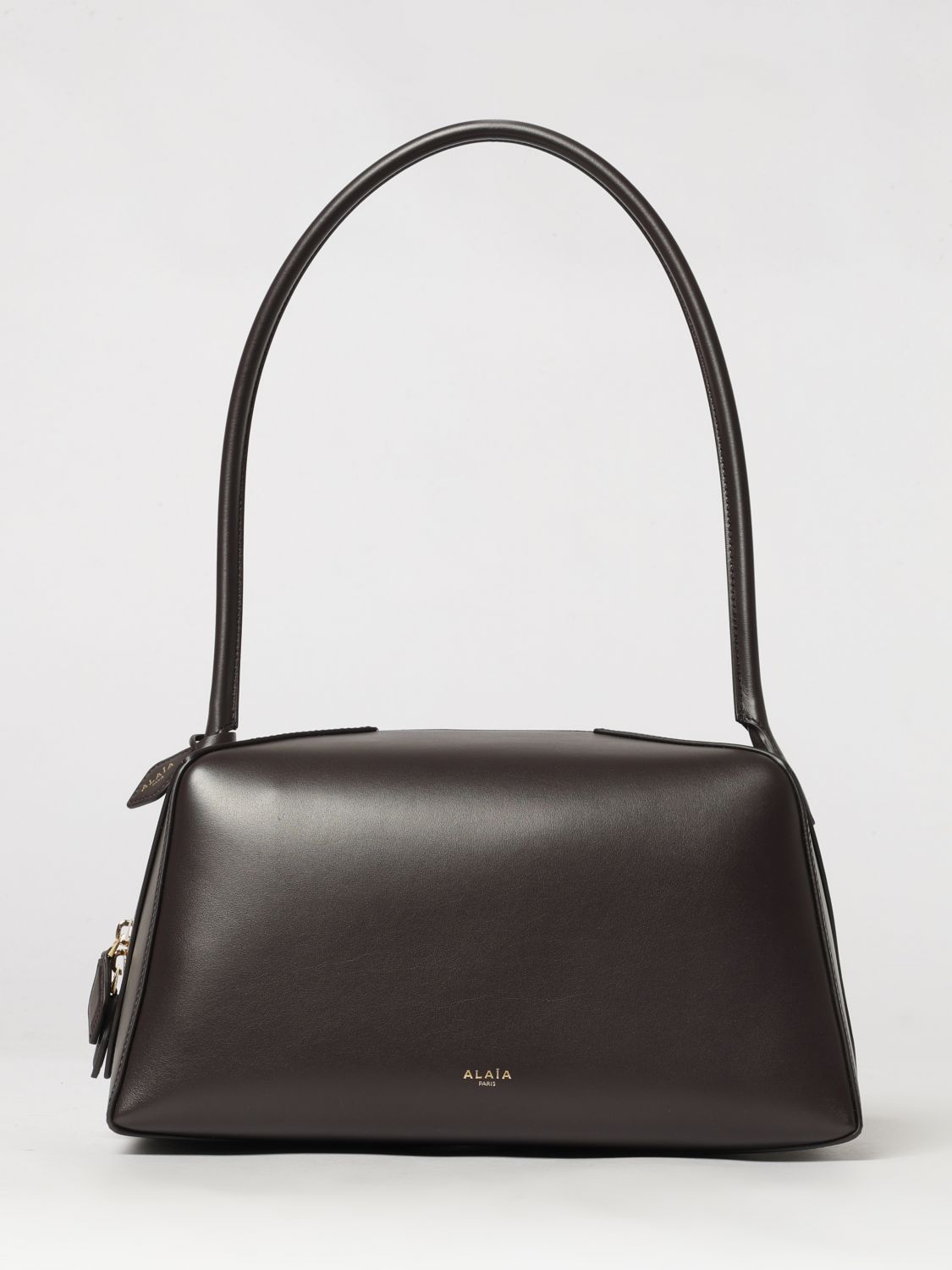 Alai�A Women Alaia Le Bouledogue Smooth Calfskin Leather Shoulder Bag ALAIA
