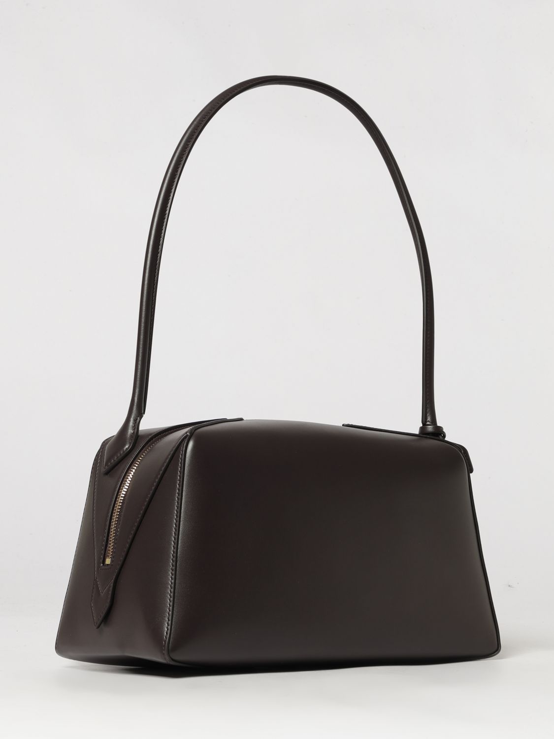 Alai�A Women Alaia Le Bouledogue Smooth Calfskin Leather Shoulder Bag ALAIA