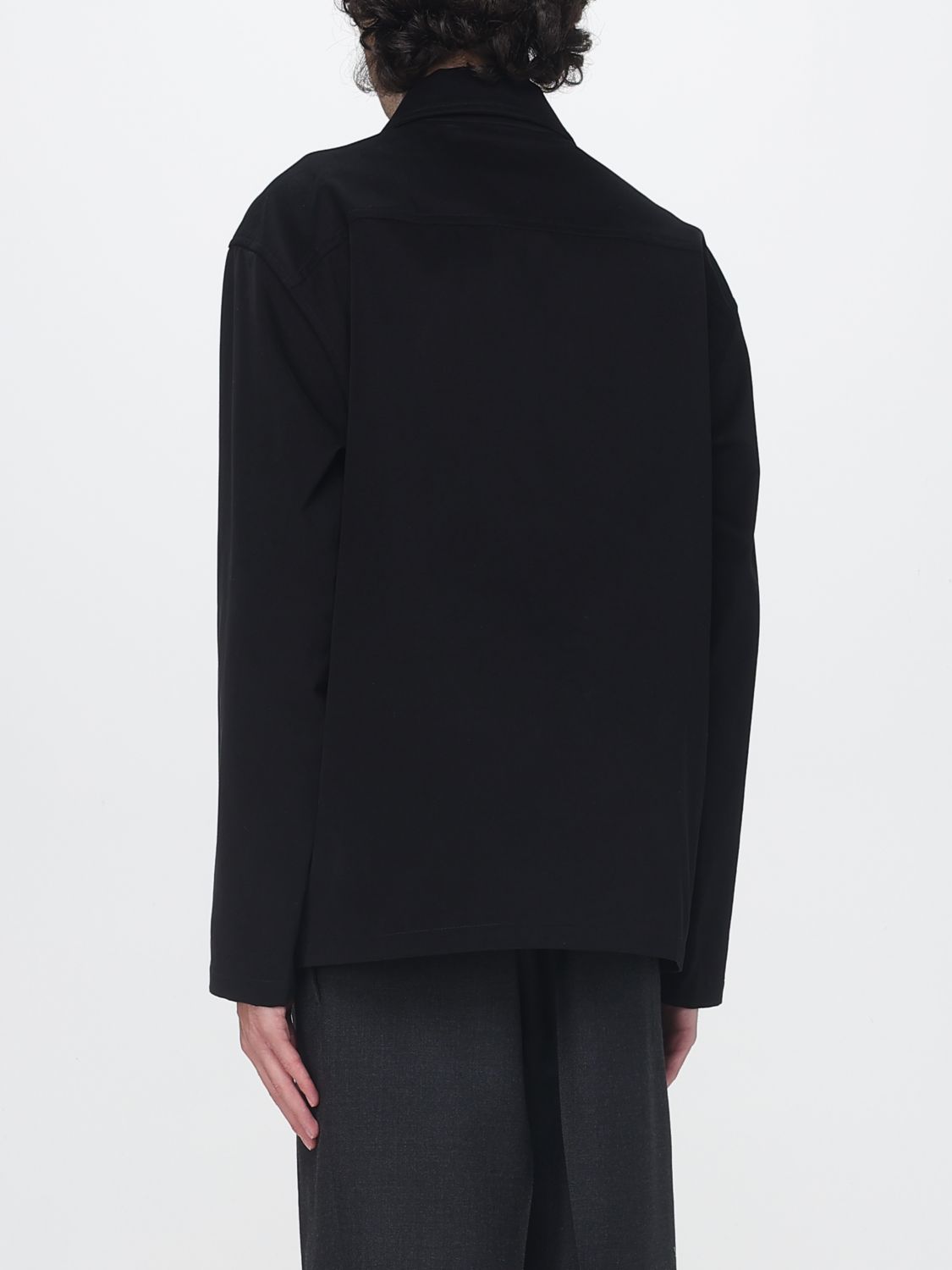 Saint Laurent Men Cotton Shirt Jacket Saint Laurent With Classic Collar And Dropped Shoulders SAINT LAURENT