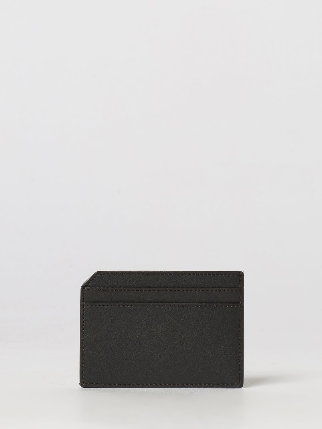 Saint Laurent Men Flat Card Holder Saint Laurent In Smooth Calfskin Leather With Lettering Logo SAINT LAURENT