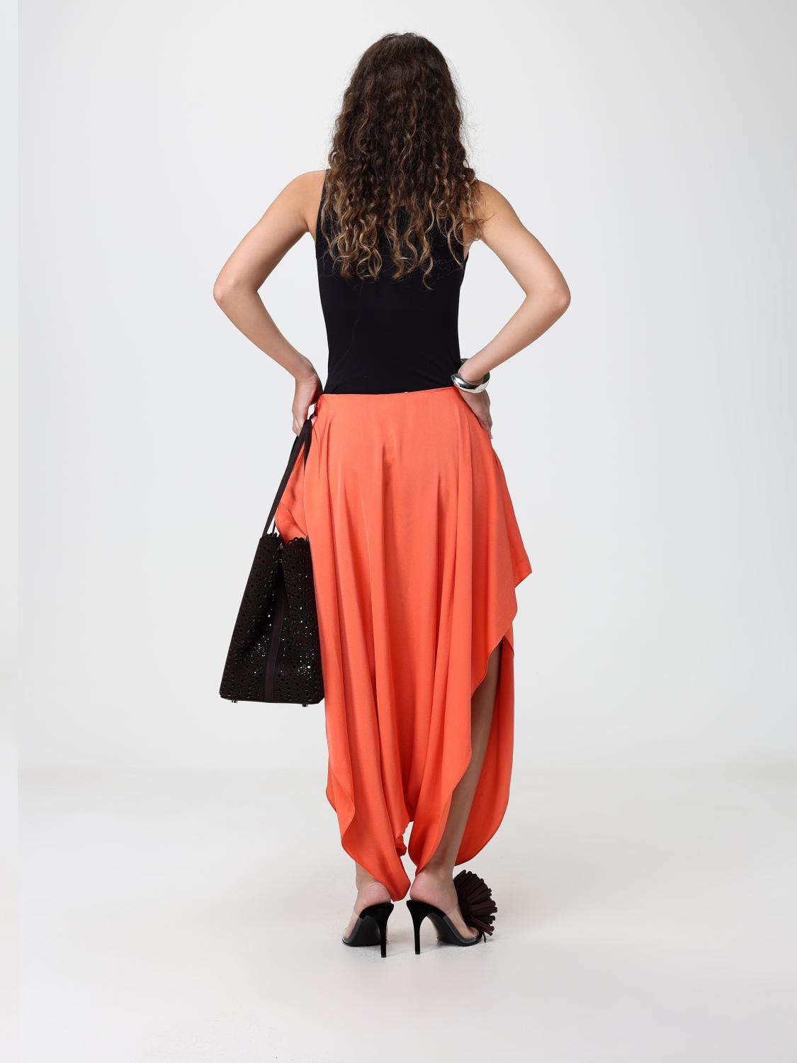 Alai�A Women Asymmetric Long Skirt Alaia In Cady With Elasticated Waist ALAIA