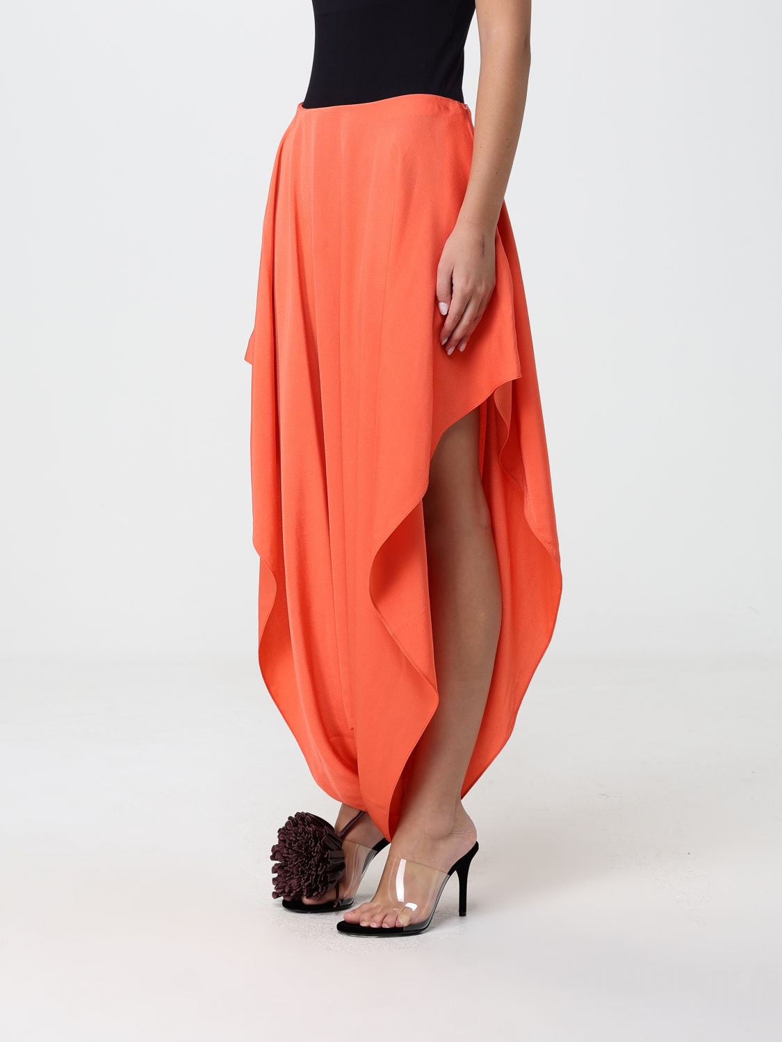 Alai�A Women Asymmetric Long Skirt Alaia In Cady With Elasticated Waist ALAIA