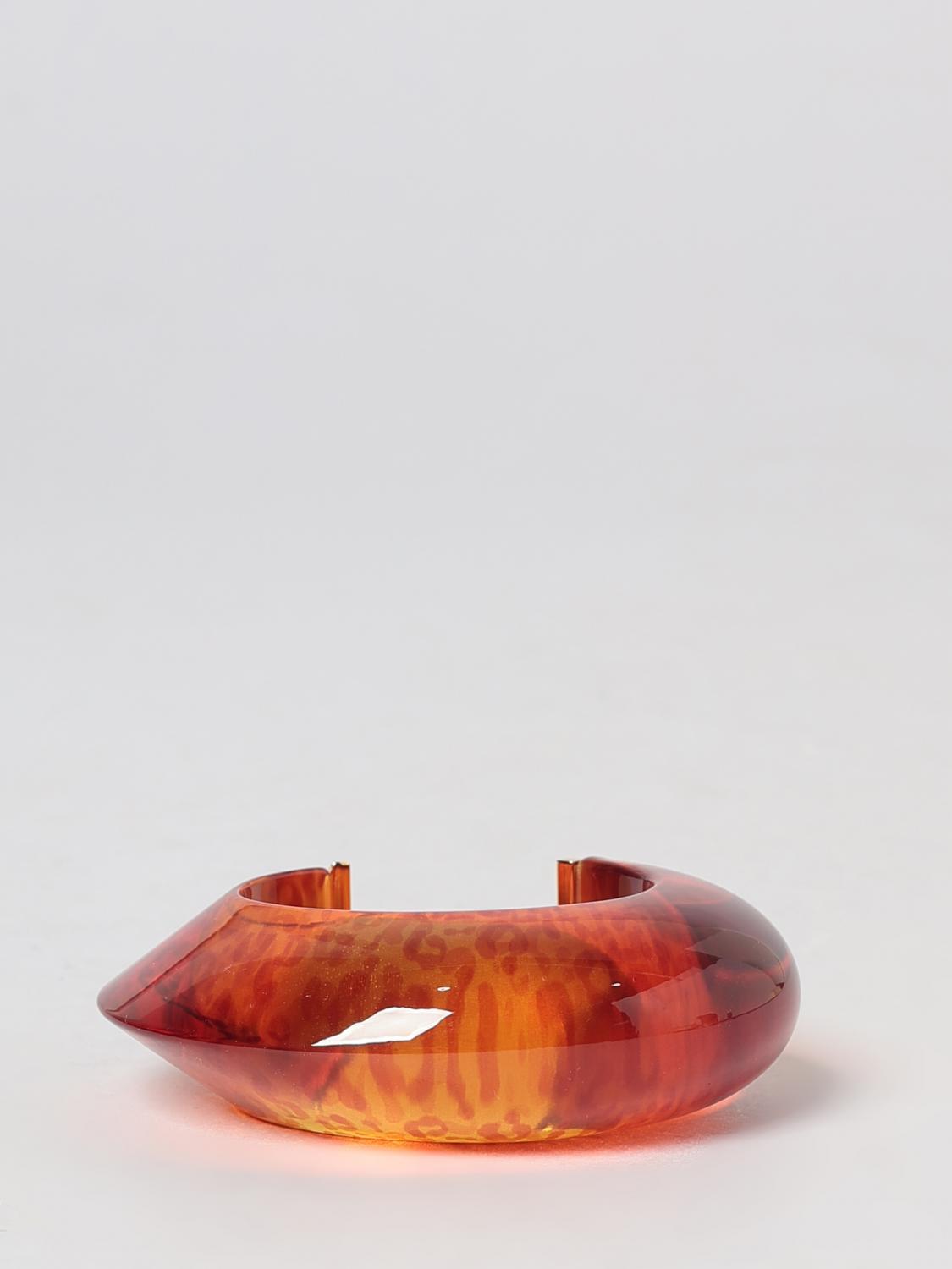Alai�A Women Edge Tortoiseshell Resin Bangle Bracelet Alaia With Brass Details ALAIA