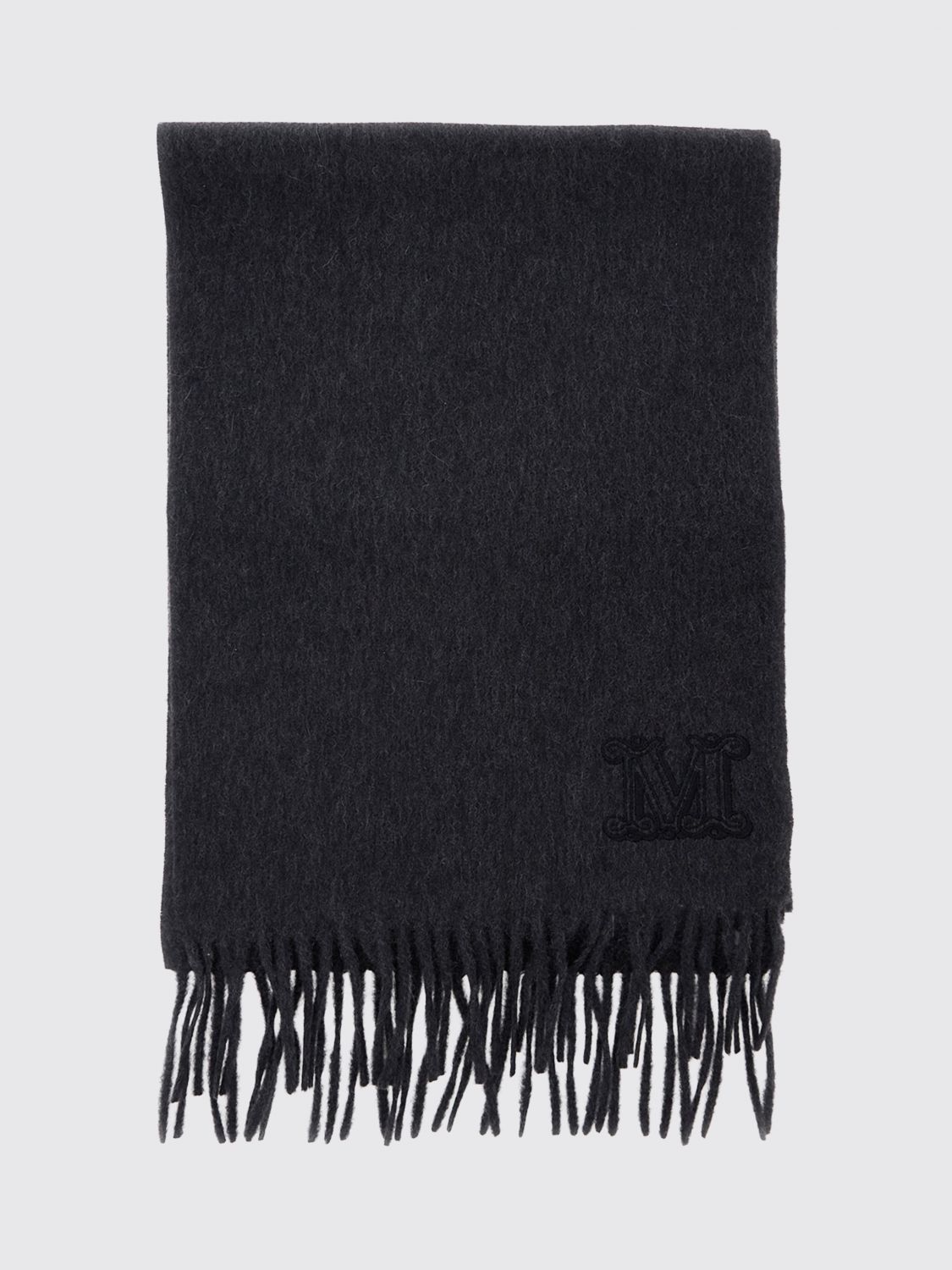 Max Mara Women Max Mara 100% Pure Cashmere Scarf With Embroidered Logo Detail MAX MARA