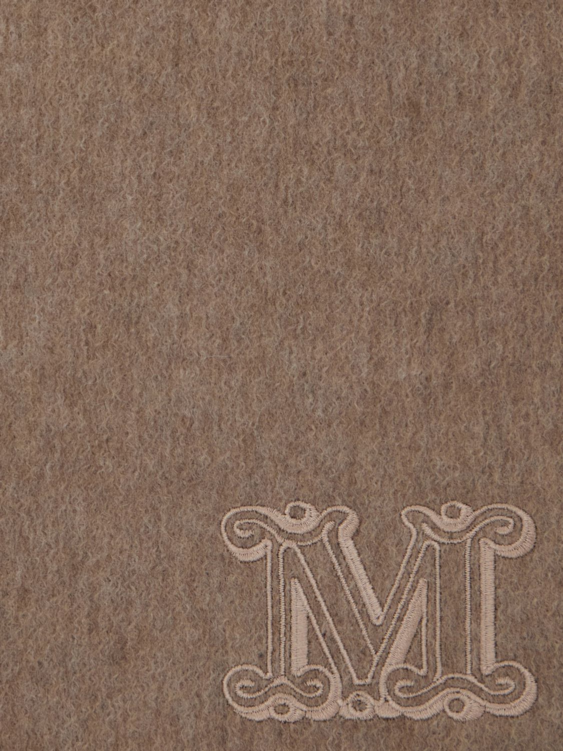 Max Mara Women Max Mara 100% Pure Cashmere Scarf With Embroidered Logo Detail MAX MARA
