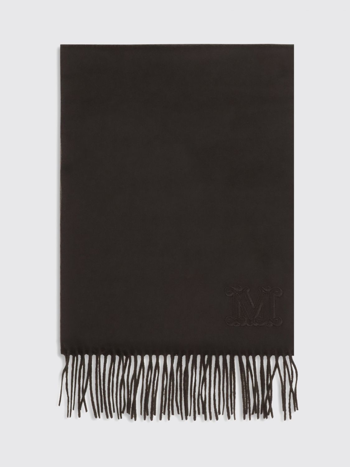 Max Mara Women Max Mara 100% Pure Cashmere Scarf With Embroidered Logo Detail MAX MARA