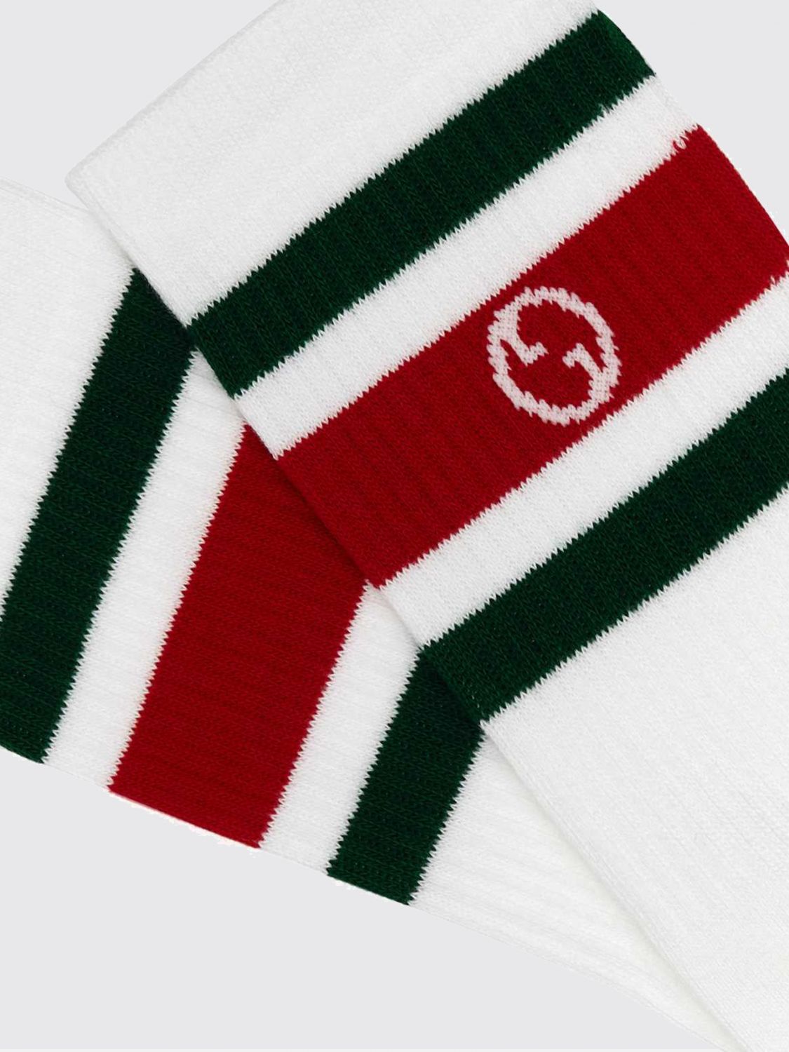 Gucci Women Gucci Striped Gg Monogram Cotton-Blend Socks GUCCI