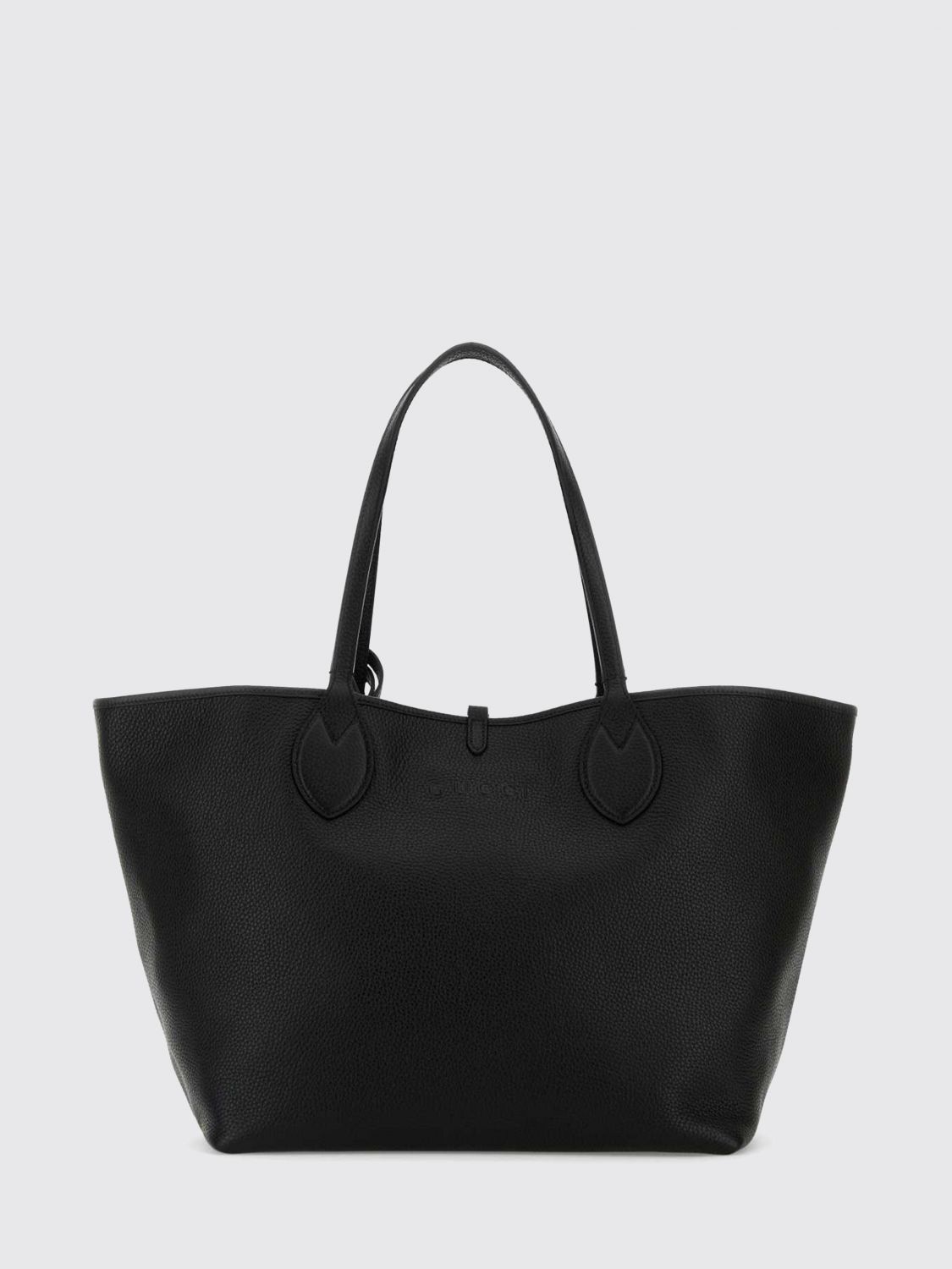 Gucci Women Gucci Reversible Shoulder Bag In Grained Leather And Logo Fabric GUCCI