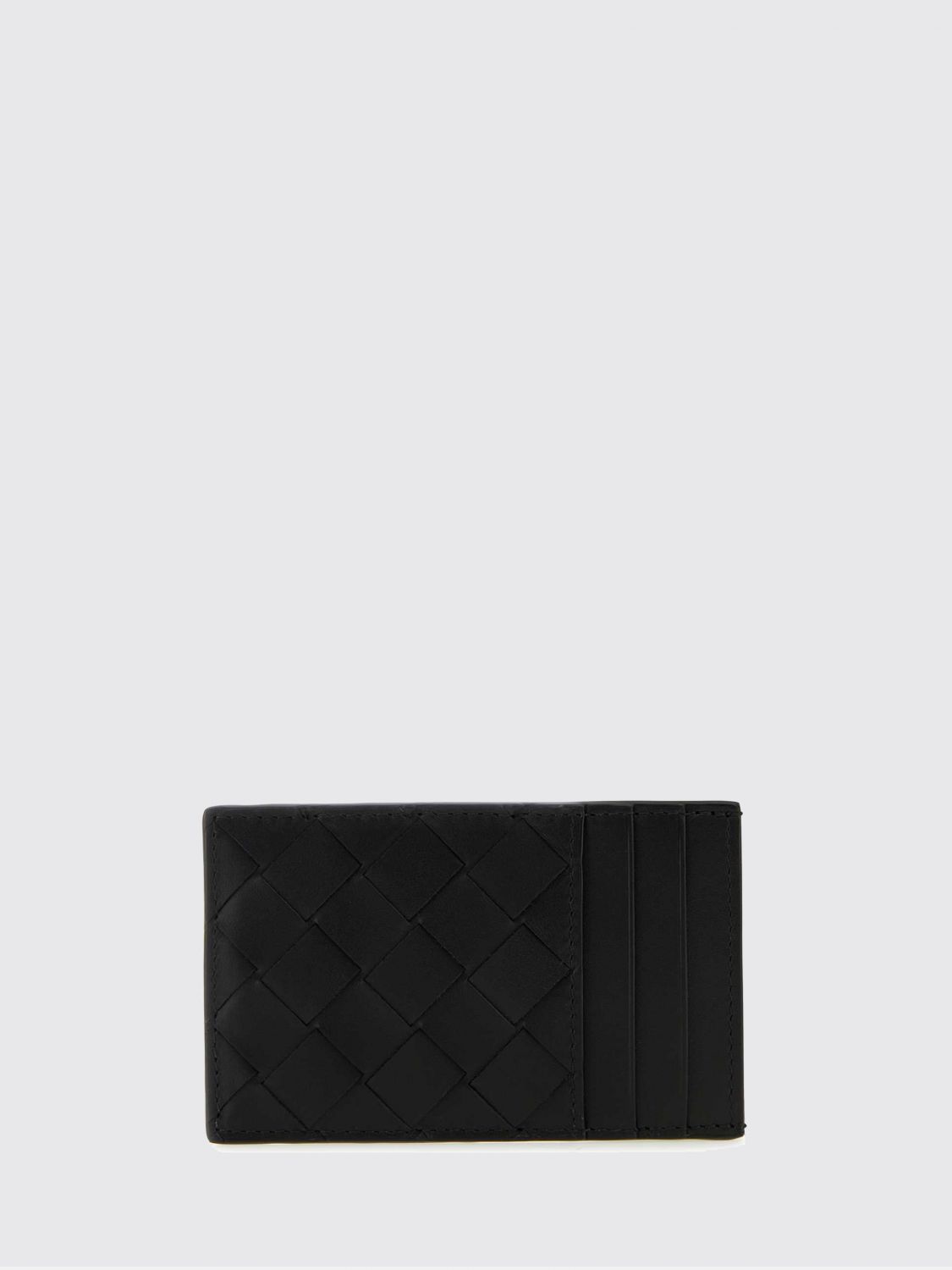 Bottega Veneta Men Bottega Veneta Intrecciato Woven Calfskin Leather Flat Card Holder BOTTEGA VENETA