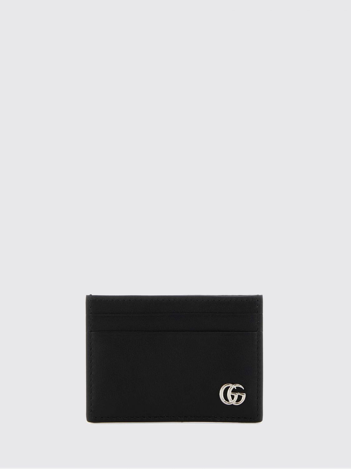 Gucci Men Gg Monogram Leather Card Holder Gucci With Money Clip GUCCI