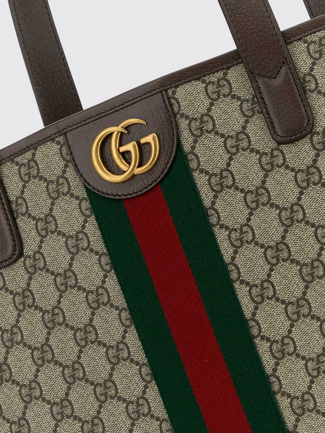 Gucci Men Ophidia Gg Supreme Tote Bag Gucci With Web Stripe And Double Handles GUCCI