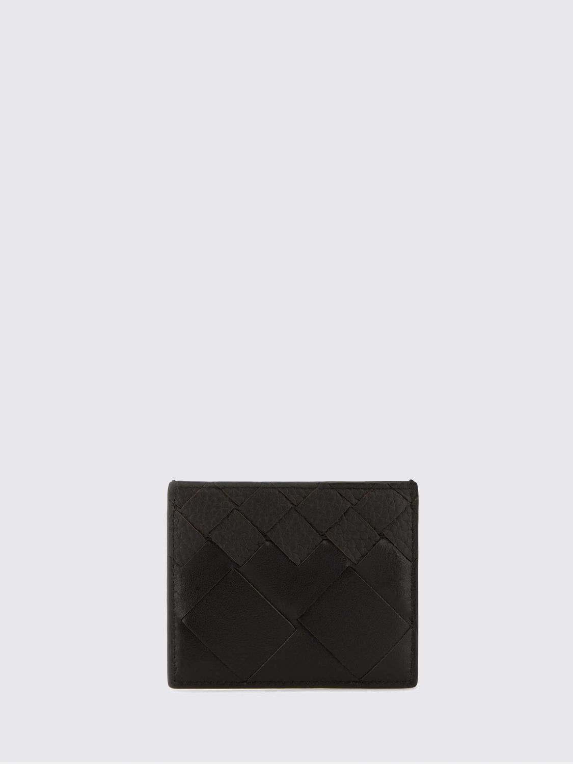 Bottega Veneta Men Flat Woven Calfskin Card Holder Bottega Veneta With Four Slots BOTTEGA VENETA