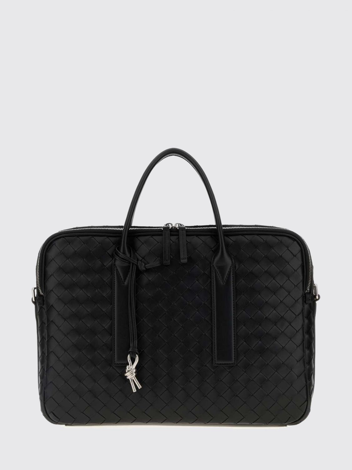 Bottega Veneta Men Getaway Intrecciato Calfskin Briefcase Bottega Veneta With Knot Charm Detail BOTTEGA VENETA