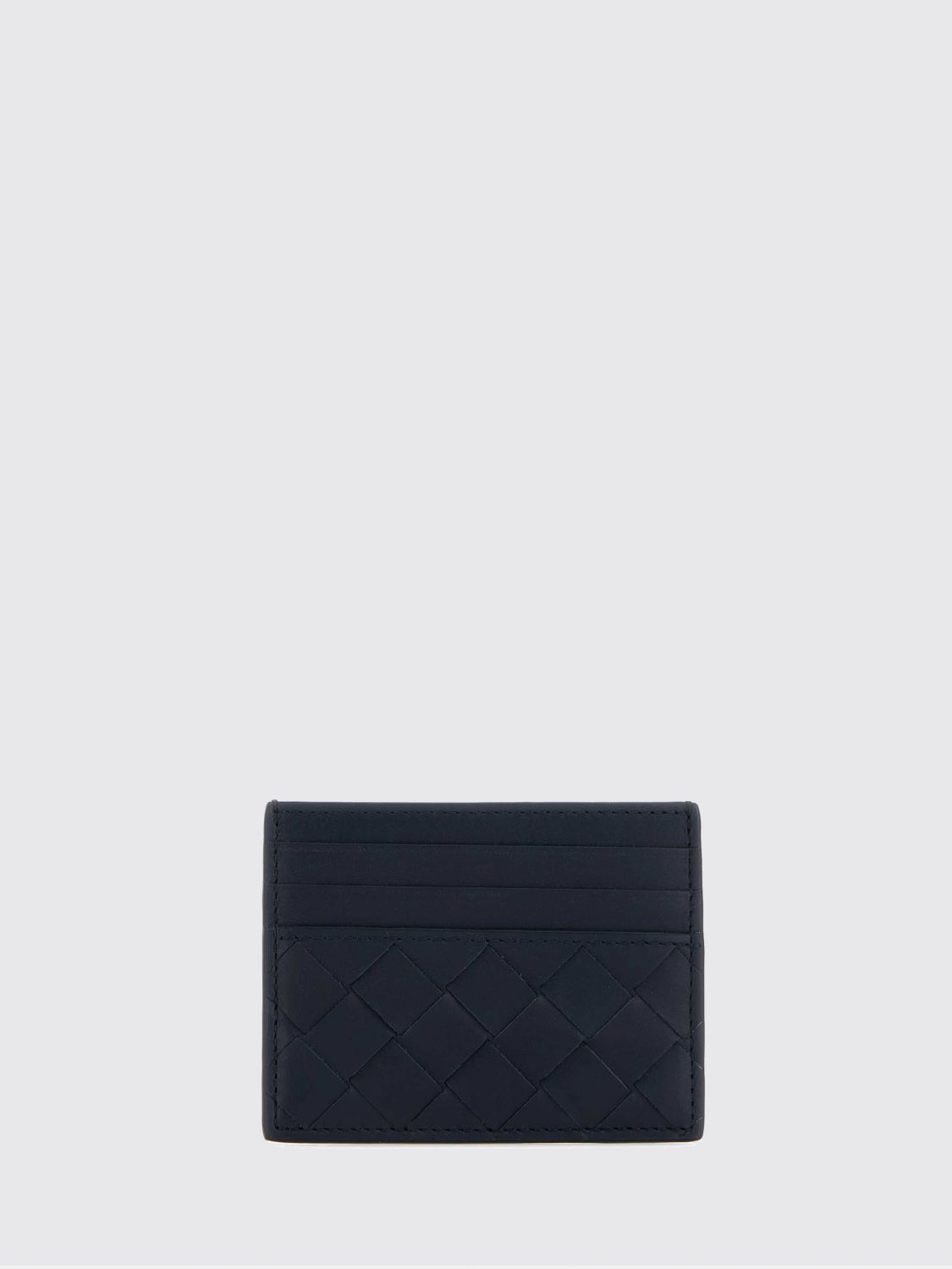 Bottega Veneta Men Flat Woven Calfskin Card Holder Bottega Veneta With Seven Slots BOTTEGA VENETA